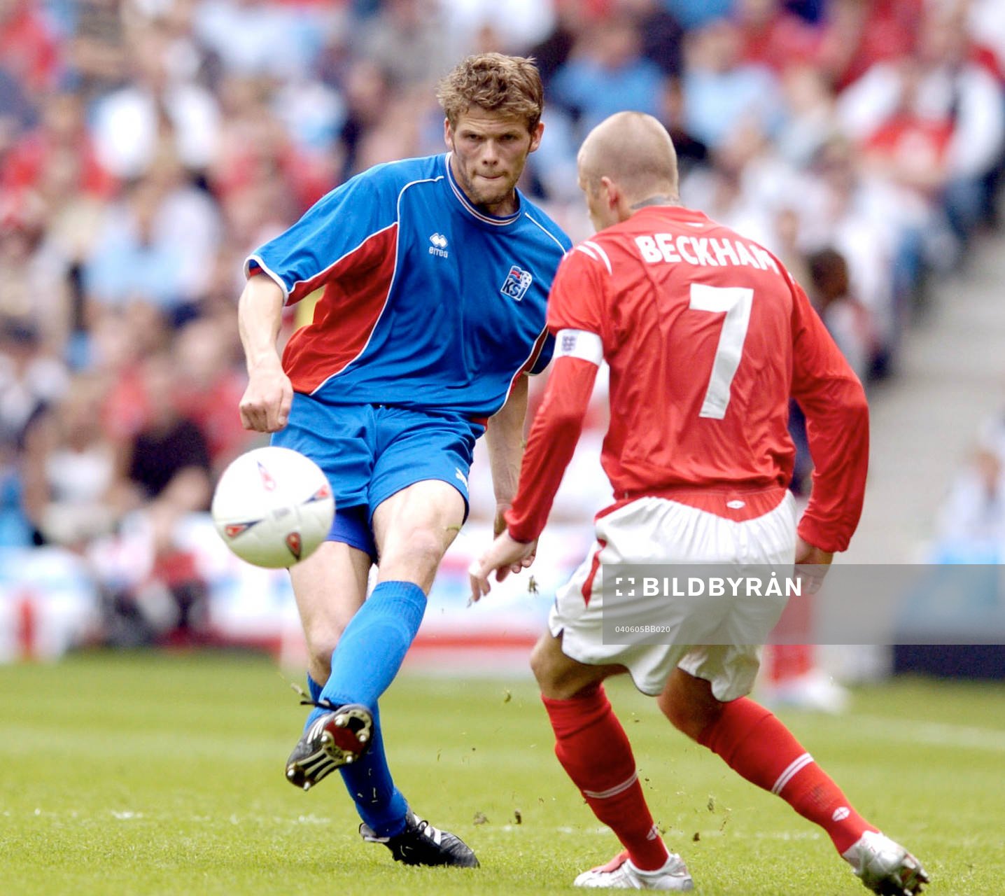Fotboll, Hermann Hreidarsson, Island och David Beckham,