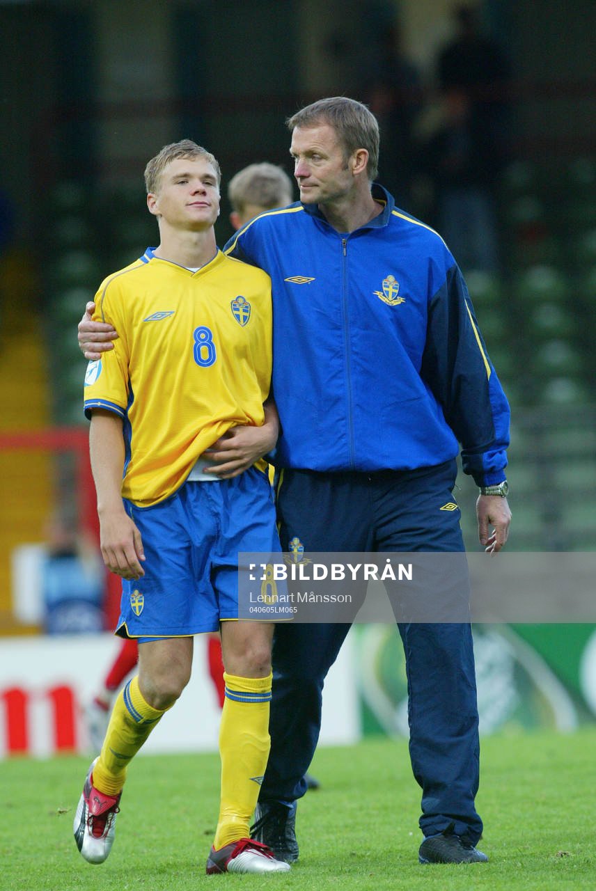 Torbjörn Nilsson, förbundskapten och Samuel Holmén,