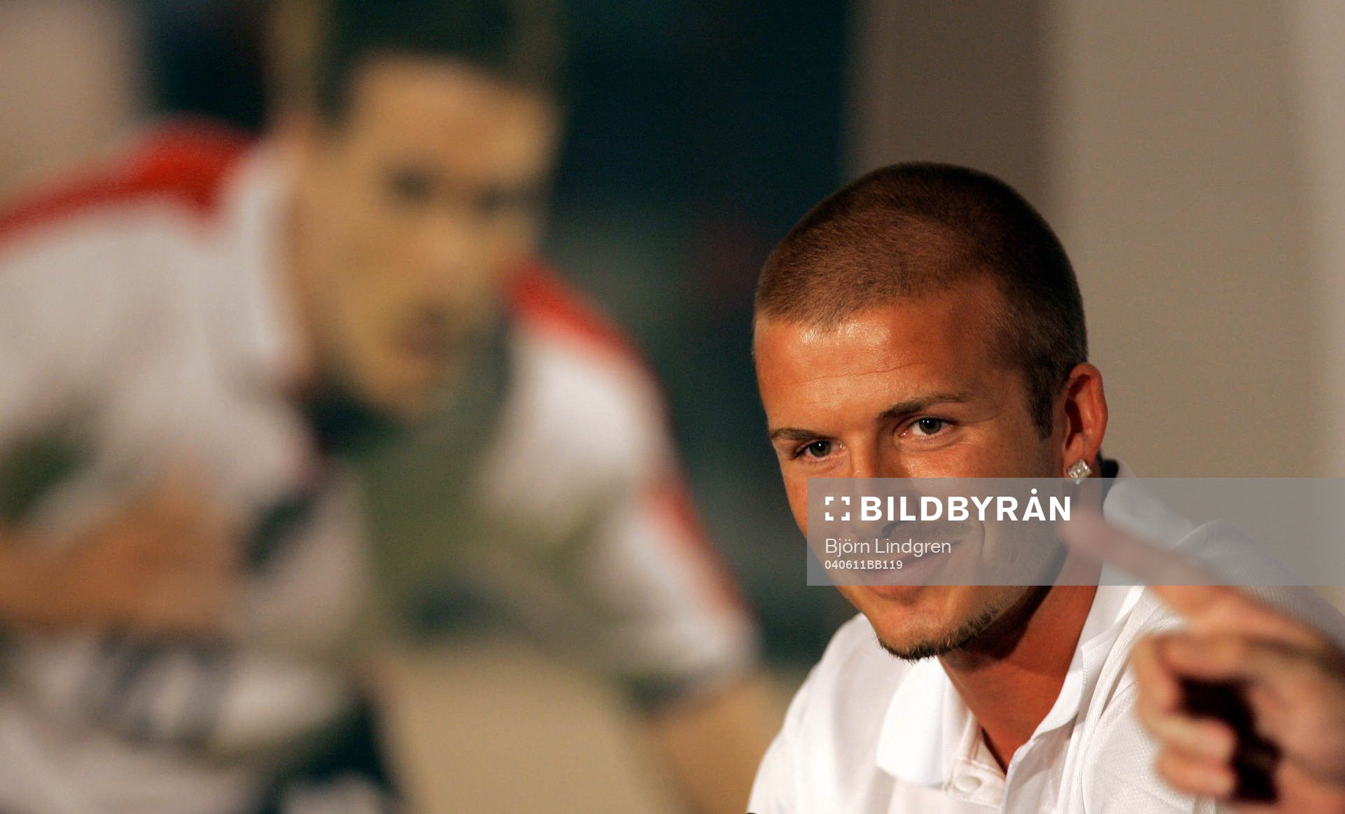 Fotboll, EM, Presskonferens England, David Beckham