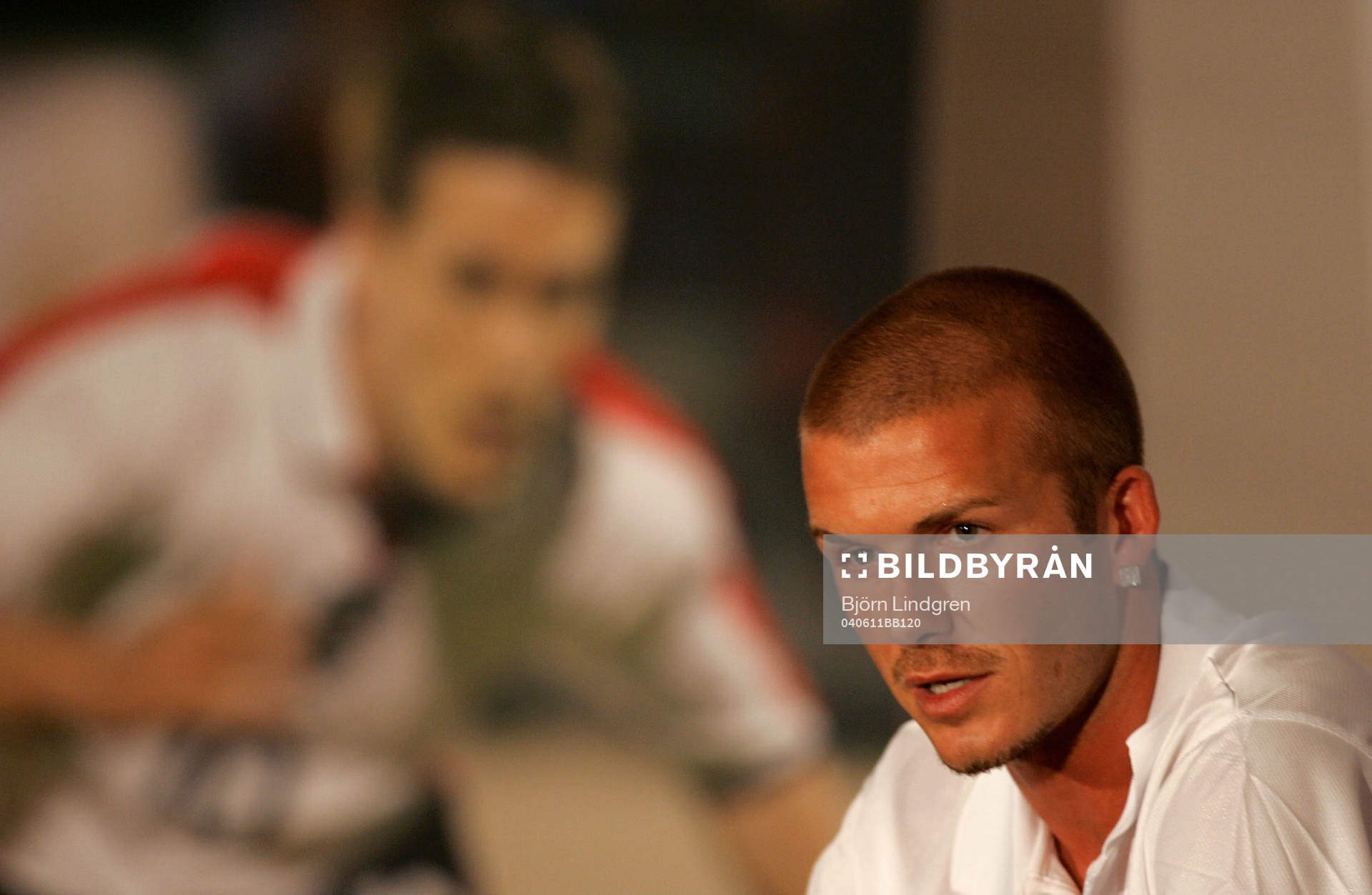 Fotboll, EM, Presskonferens England, David Beckham