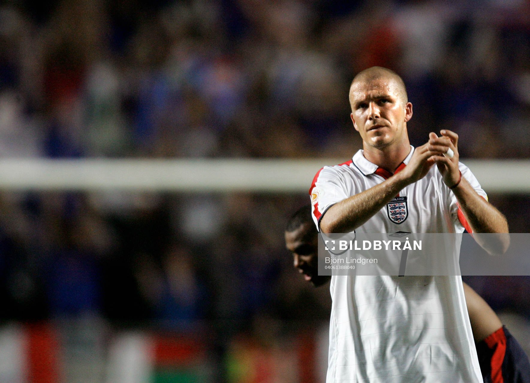 David Beckham, England applåderar publiken