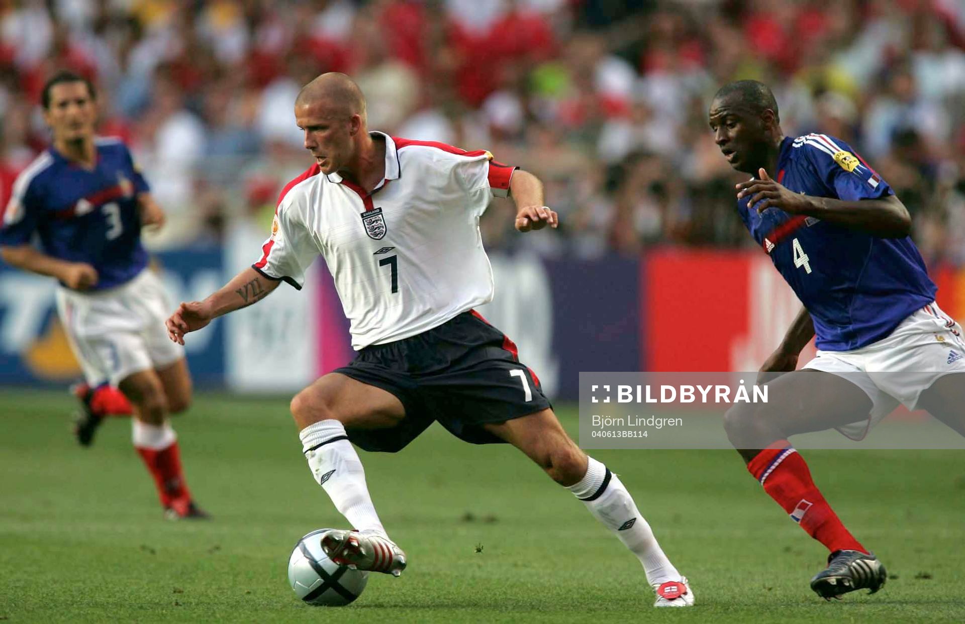David Beckham, England och Patrick Vieira, Frankrike