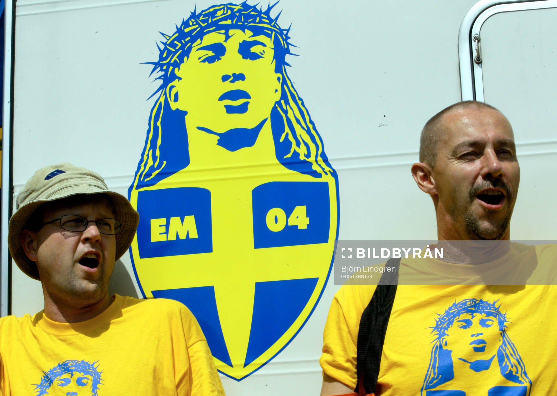 Det svenska supporterlägret på campingen i Cascais. Ett