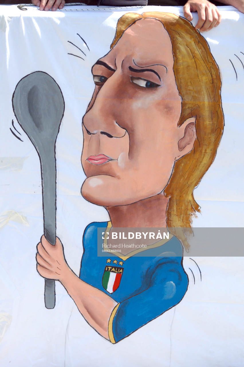 Francesco Totti, Italien, italienska fansens  banner, flagga