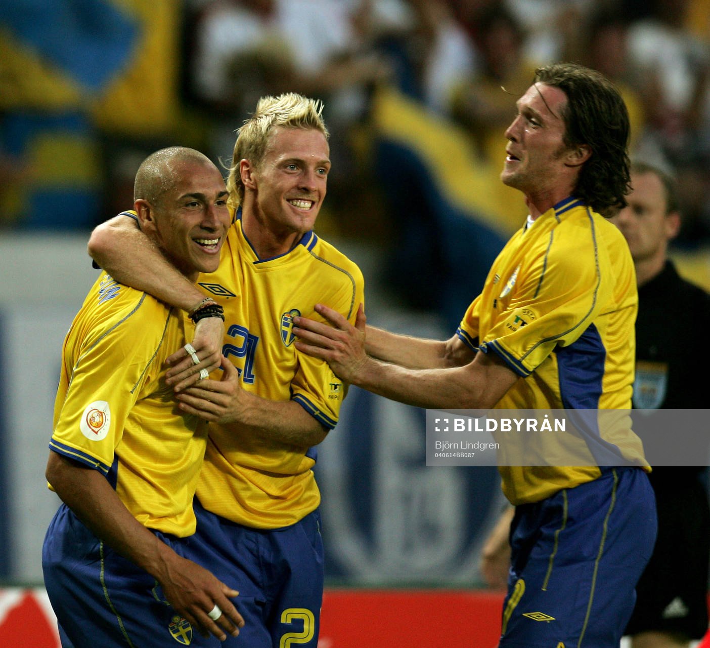 Henrik Larsson, Christian Wilhelmsson och Mikael Nilsson,