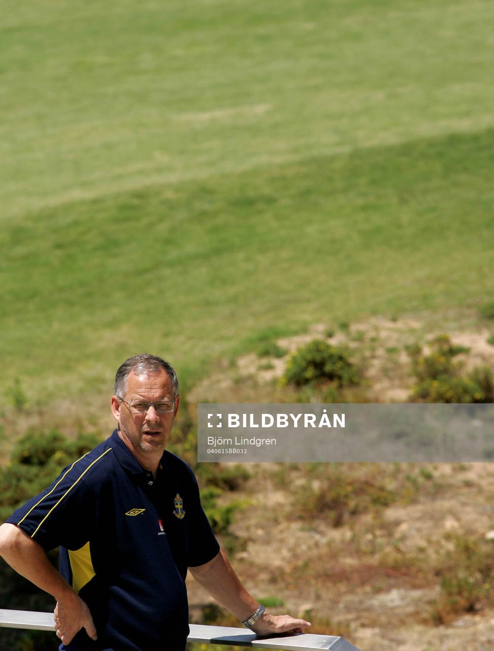 Fotboll, EM, Presskonferens, Sverige , Lars Lagerbäck,
