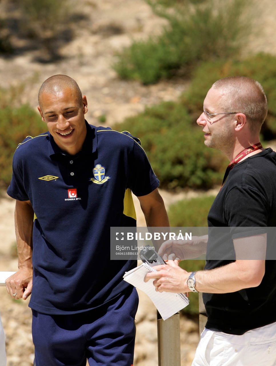 Fotboll, EM, Presskonferens, Sverige , Henrik Larsson
