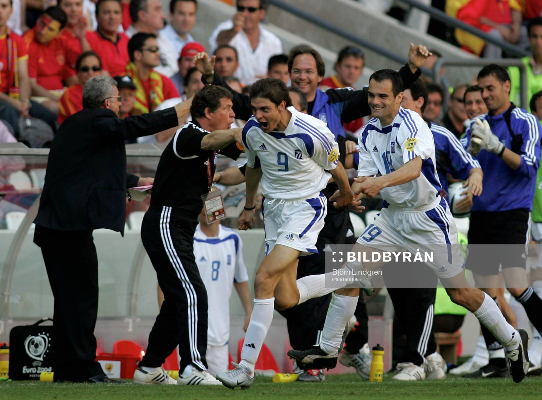 Grekisk lycka på plan, Angelos Charisteas, Grekland, jubel