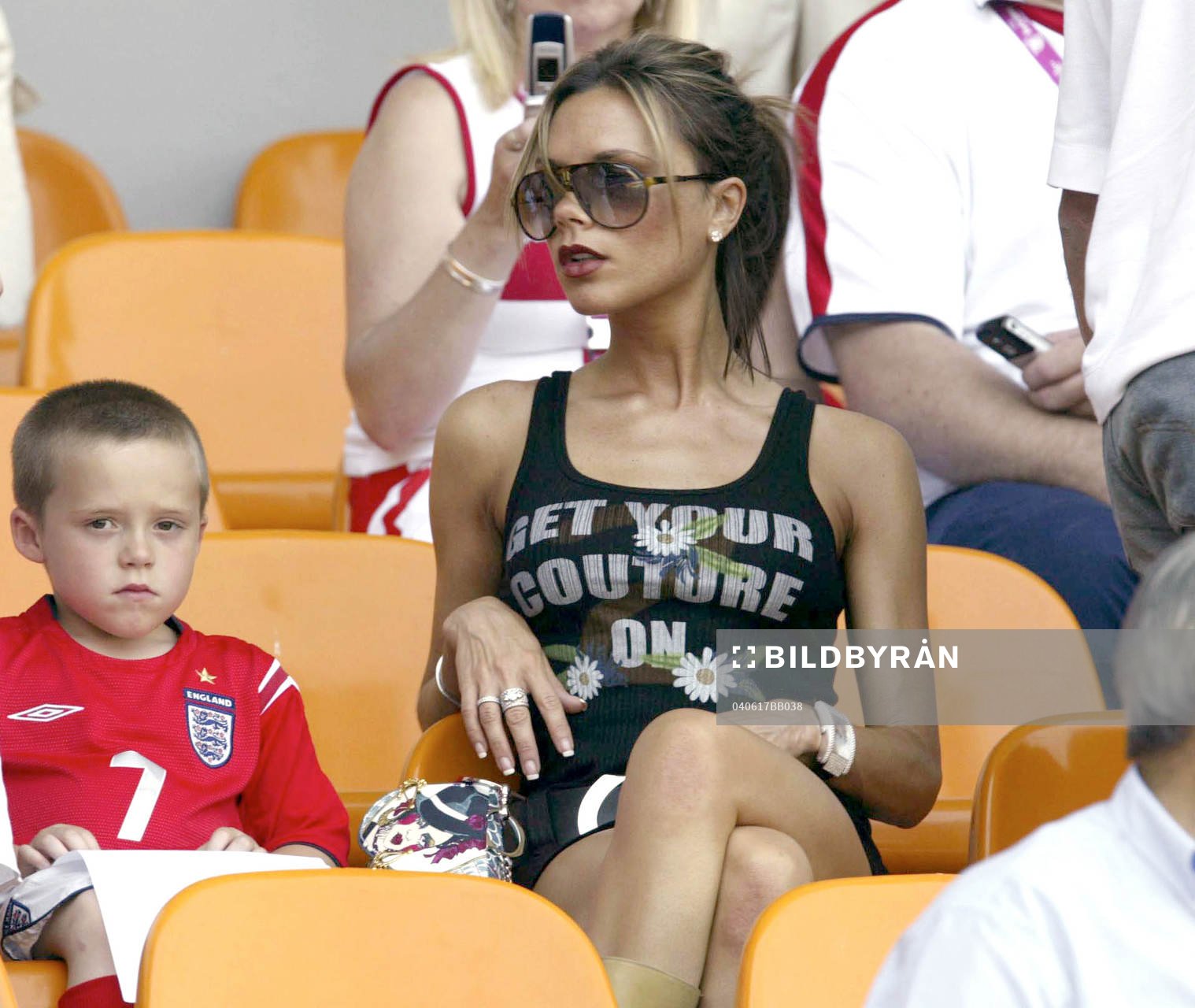 Victoria Beckham och sonen  Brooklyn