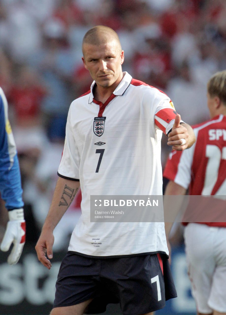 David Beckham, England gör  tummen upp