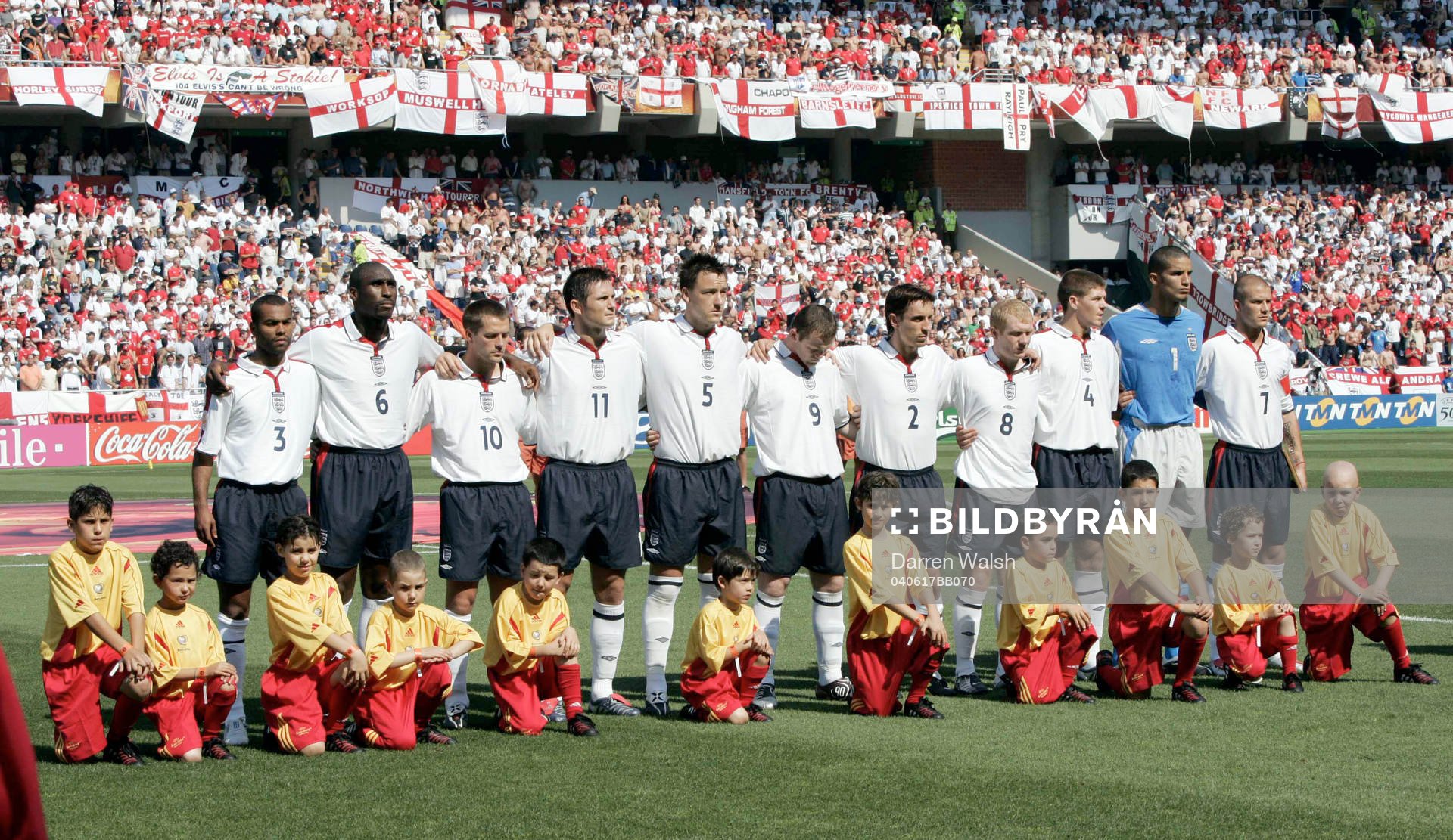 Fotboll, EM, England, Lagbild, startelva