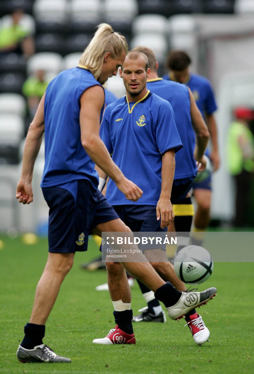 Johan Mjällby och Fredrik Ljungberg