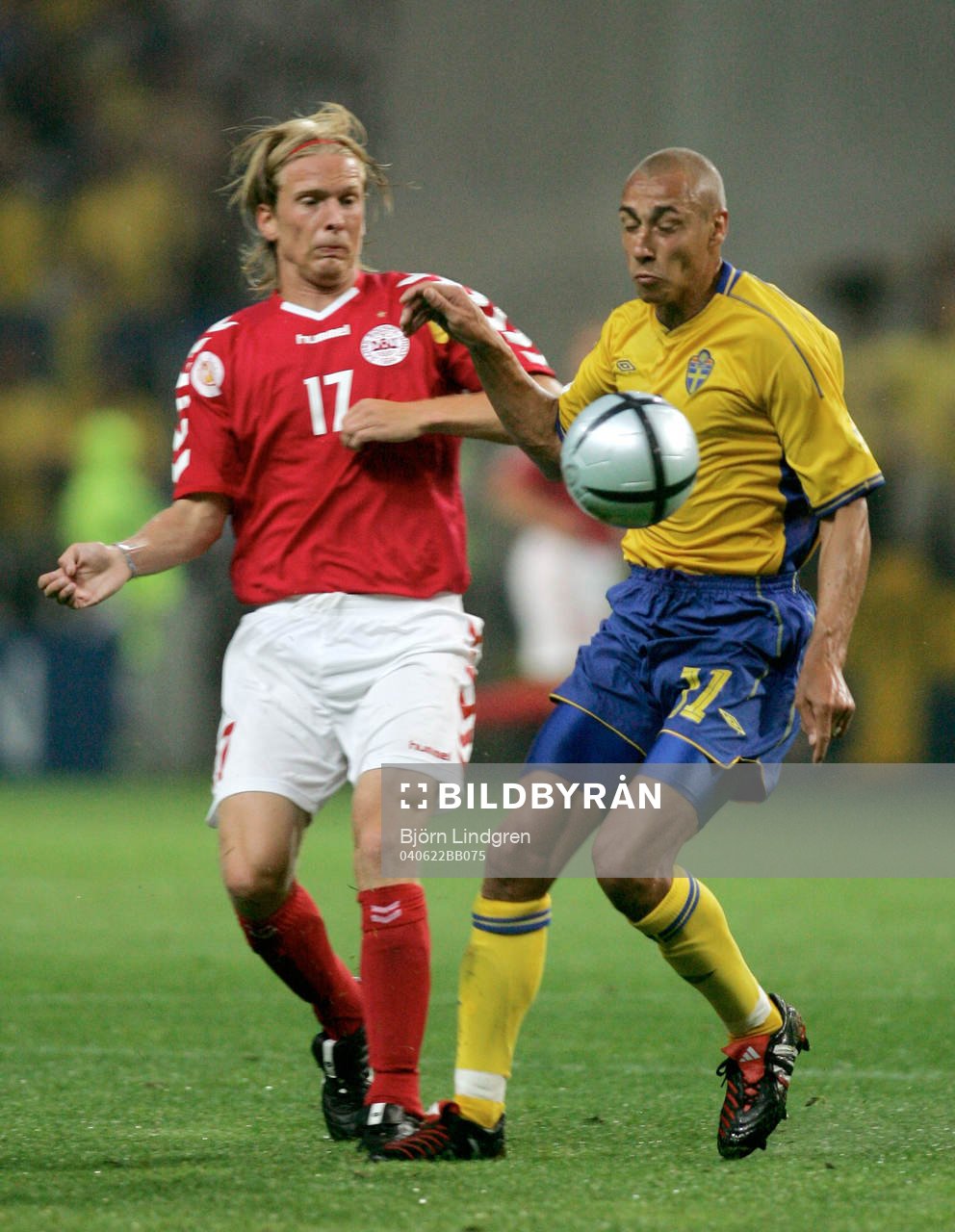 Christian Poulsen, Danmark och Henrik Larsson, Sverige