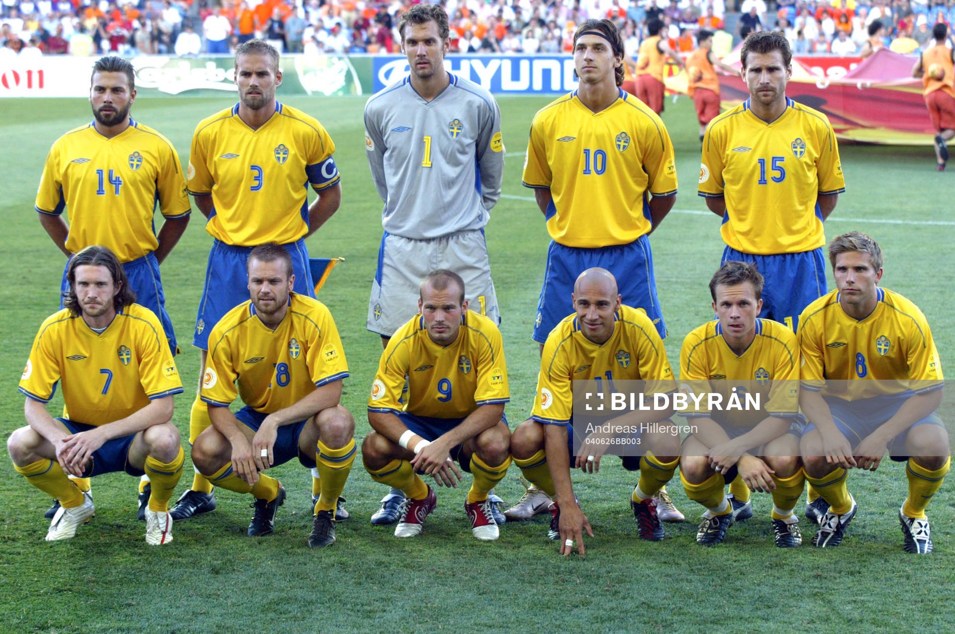 Sveriges startelva. Bakre fr v; Alexander Östlund, Olof