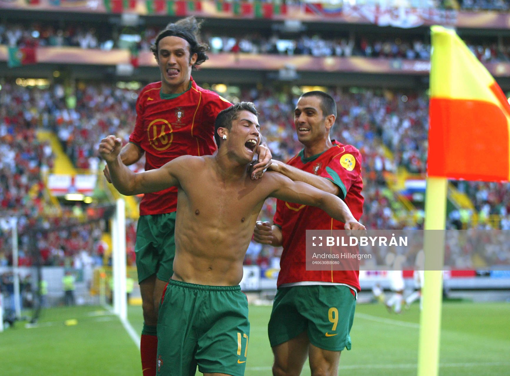 1-0 av Cristiano Ronaldo, jubel.
