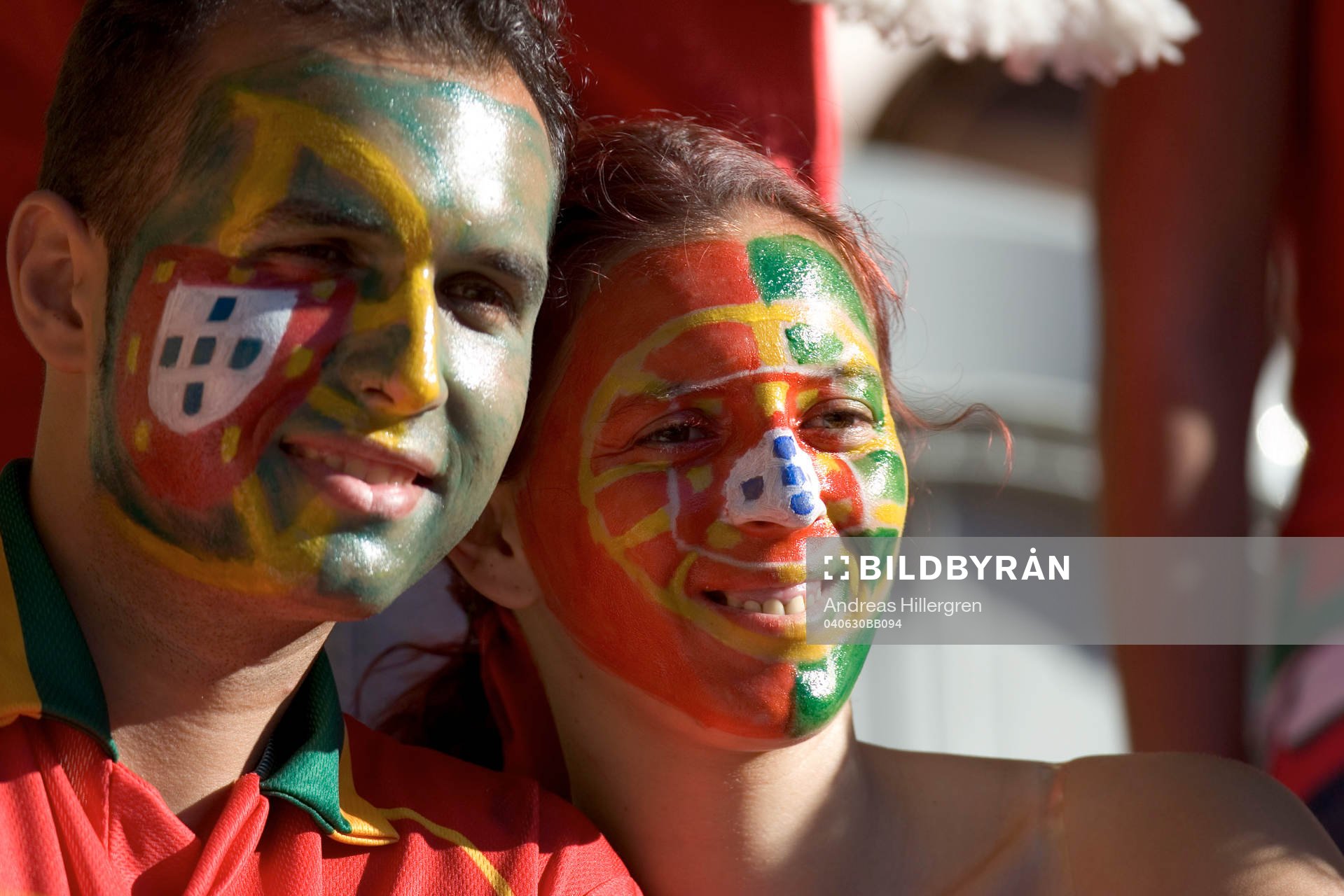 Portugisiska fans jublar