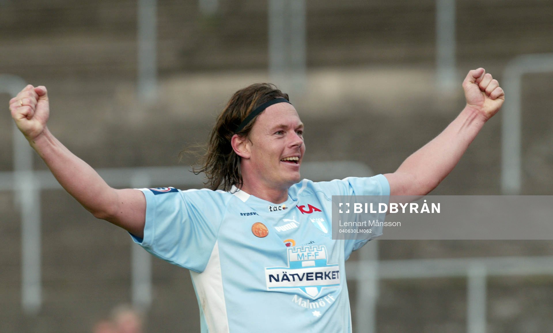   Segerskytten Andreas Yngvesson jublar.