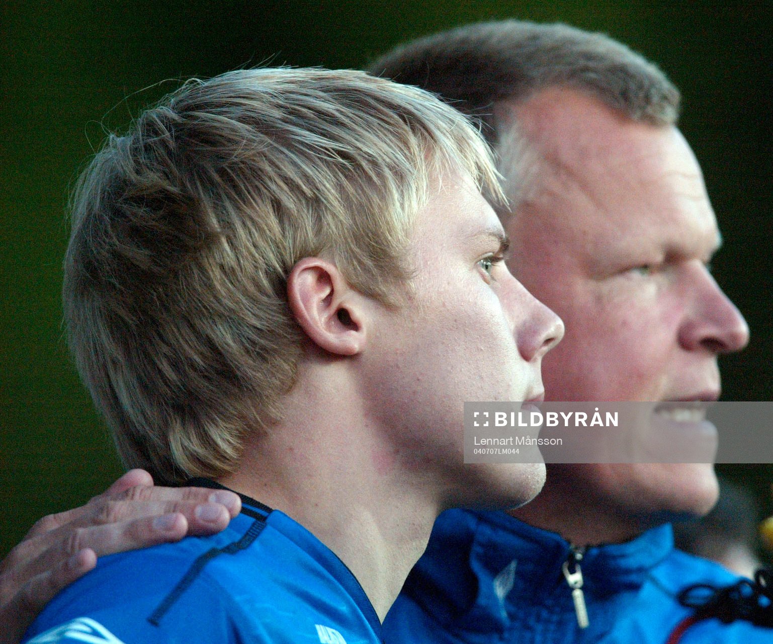 Magnus Andersson och Jan Andersson, tränare, Halmstad