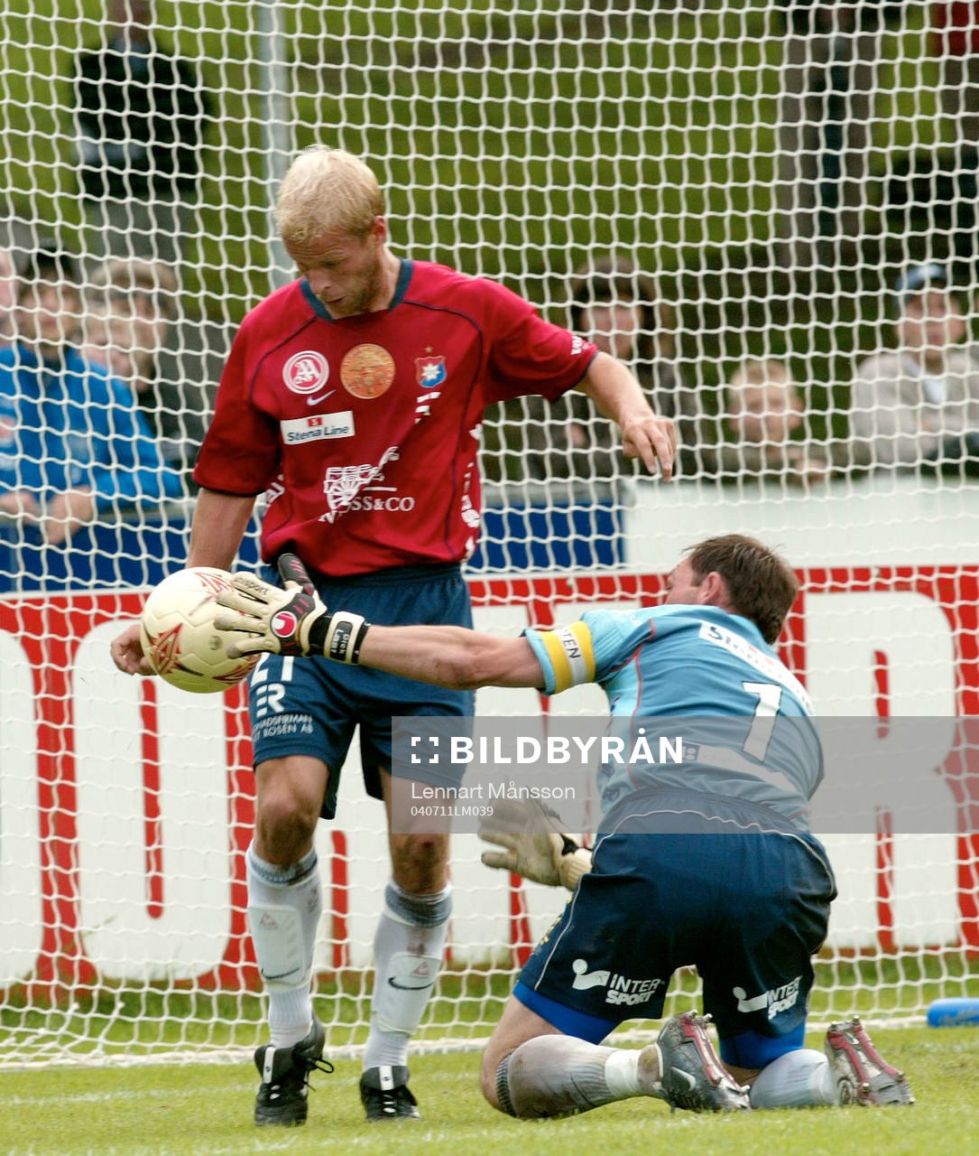 Johan Anegrund och Dick Last, målvakt