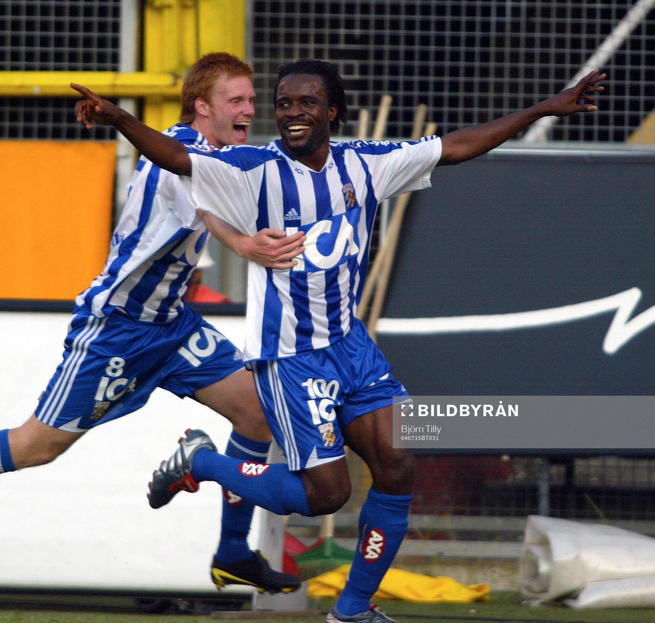 Peter Ijeh, Göteborg gjorde 0-1 målet. Jubel