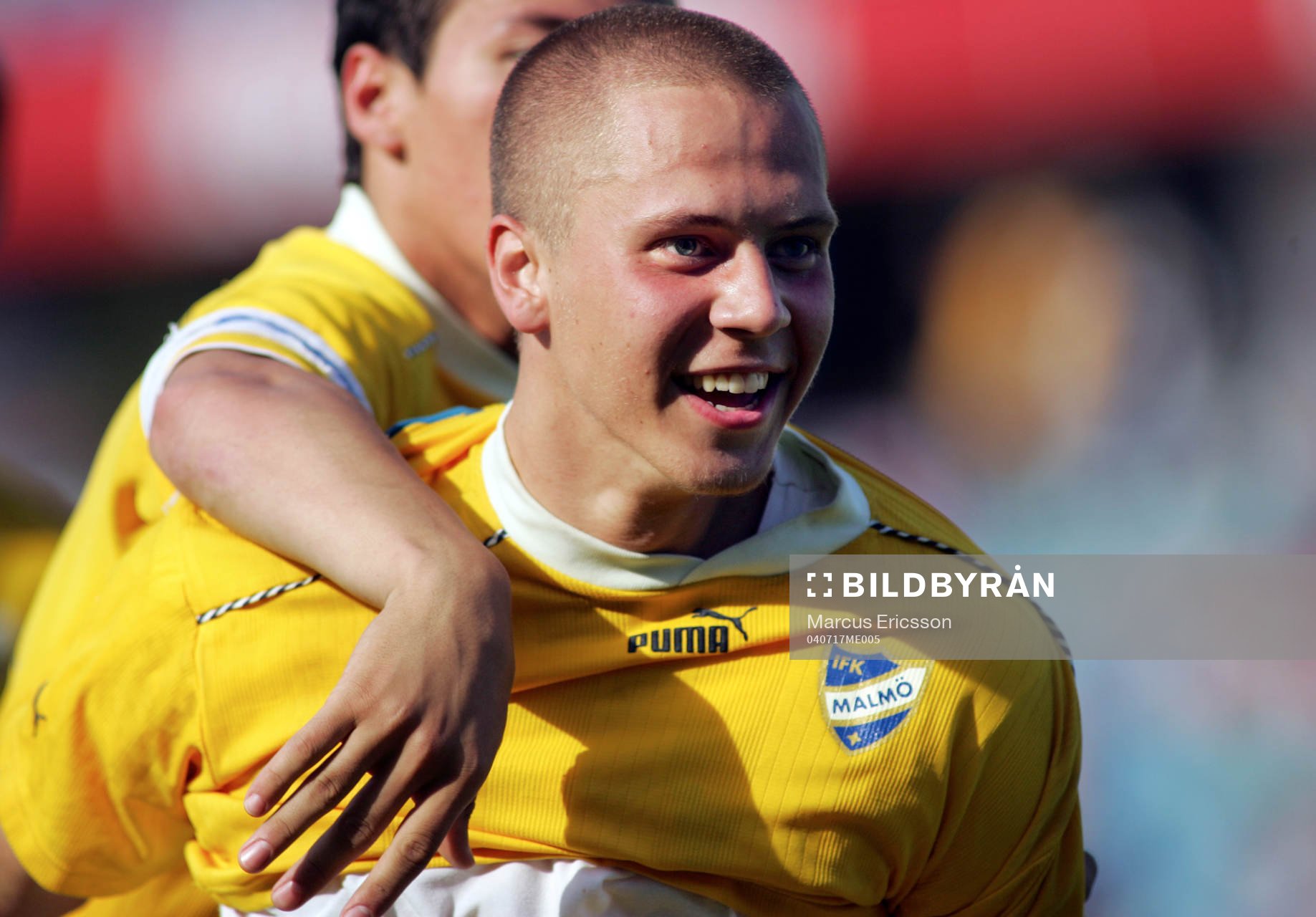Fotboll, Gothia Cup, Göteborg: IFK Malmö - TSV Buchholz  3-1. Tobias Kristensson efter 2-1 målet.