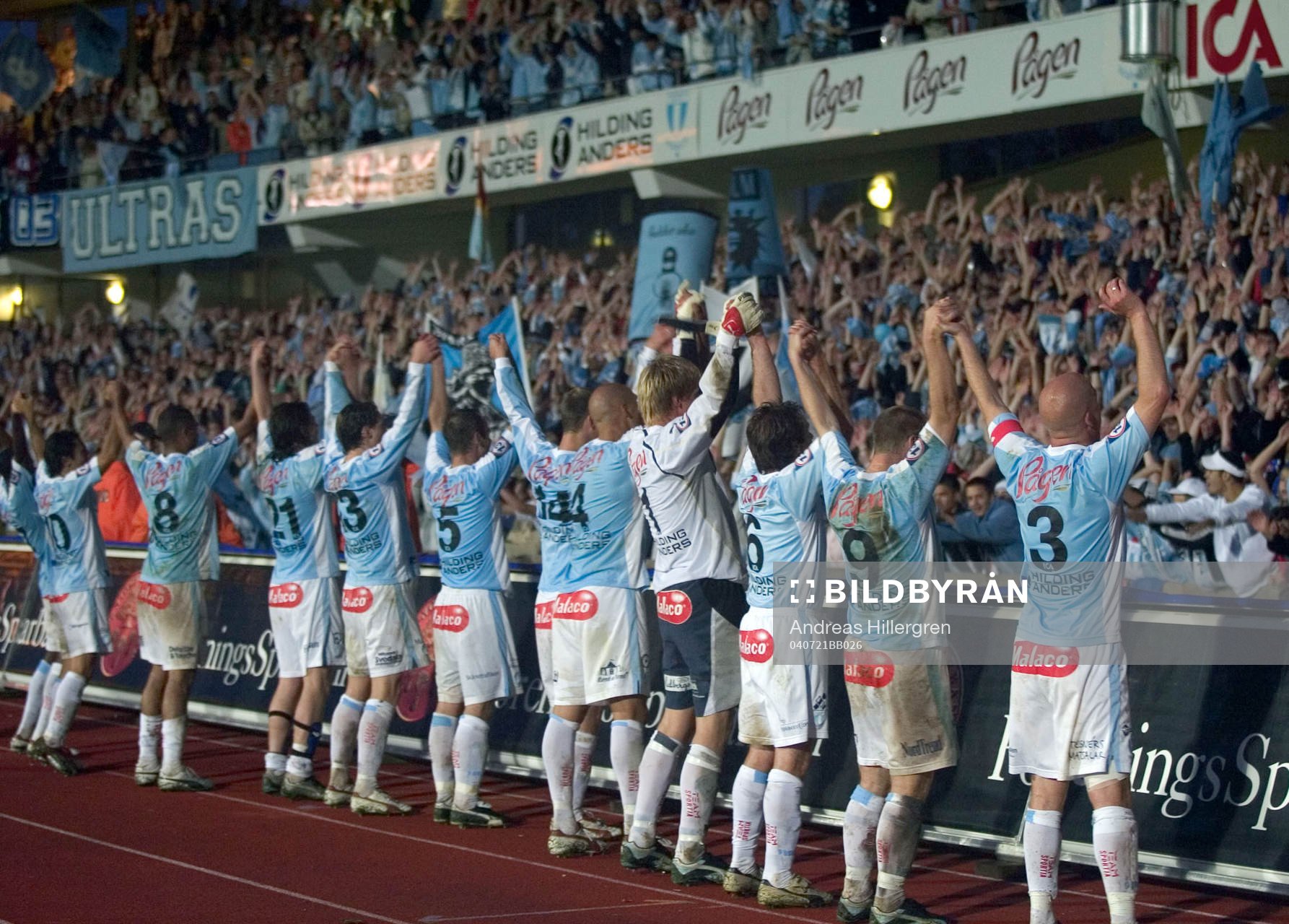 Fotboll, Allsvenskan, Malmö FF, jubel, tackar publiken