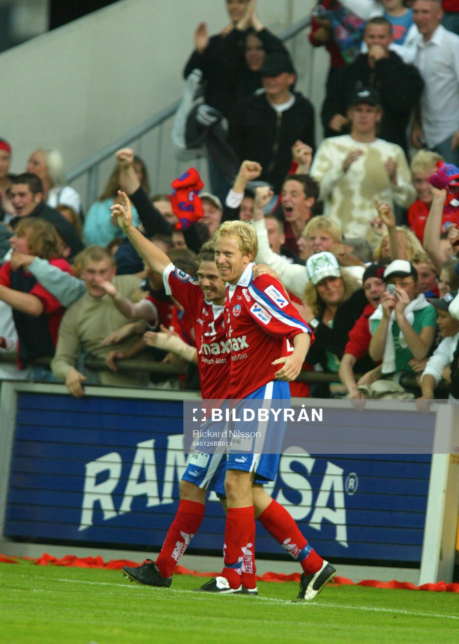 Gustaf Andersson och Peter Graulund, Helsingborg, jubel