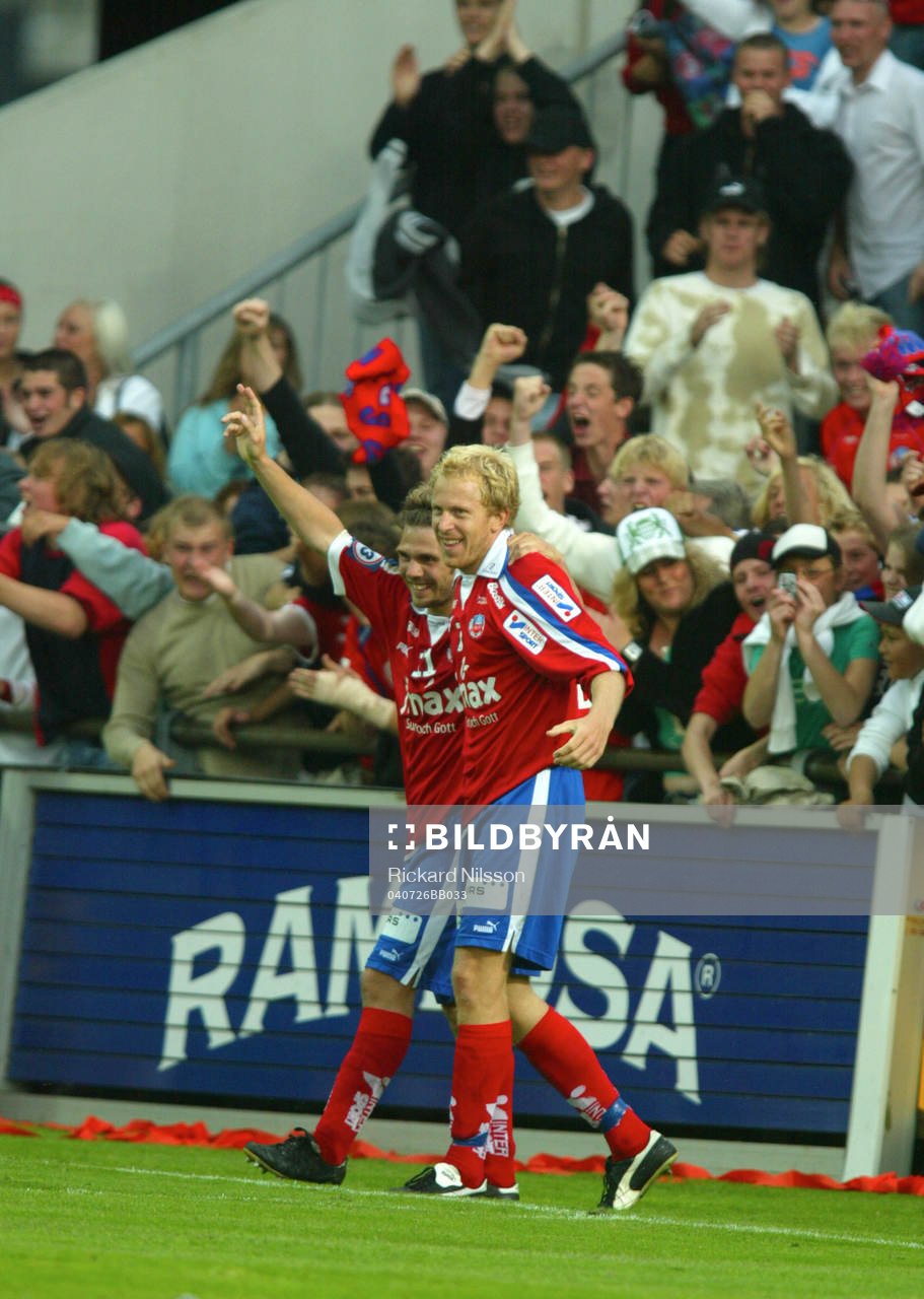 Gustaf Andersson och Peter Graulund, Helsingborg, jubel