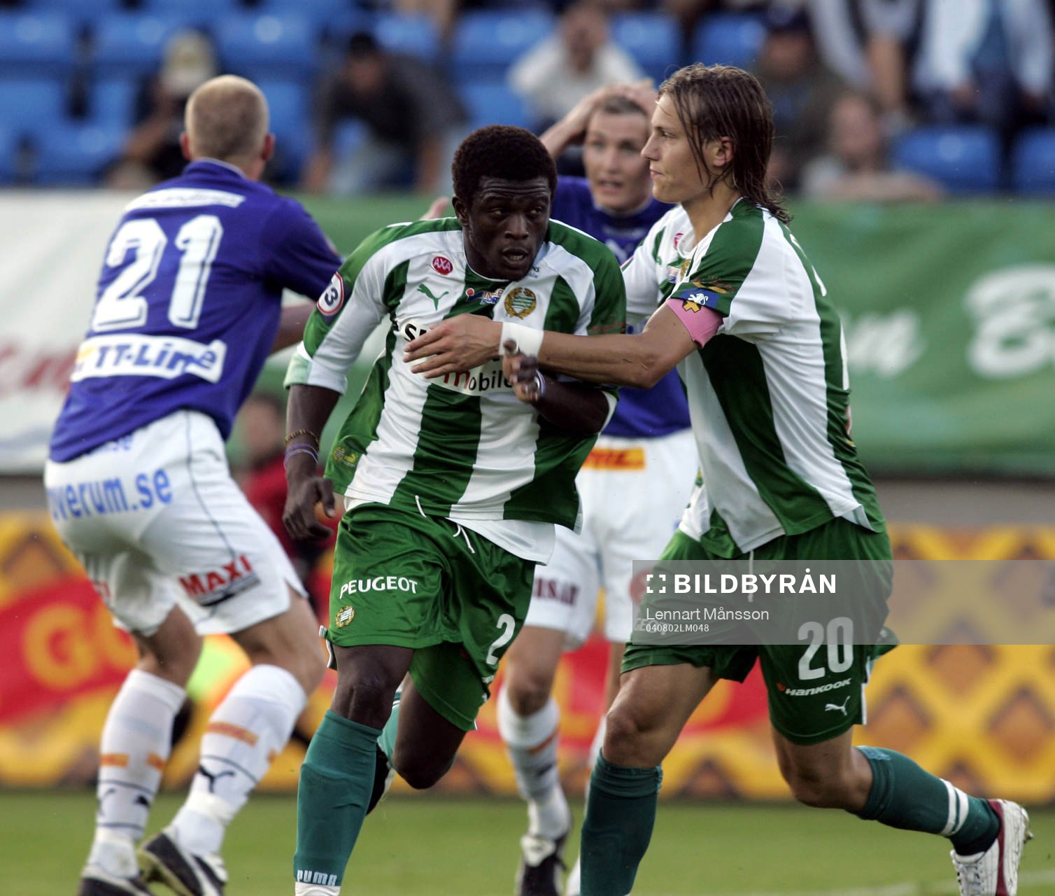 Aluspah Brewah och Björn Runström, Hammarby (Jubel)