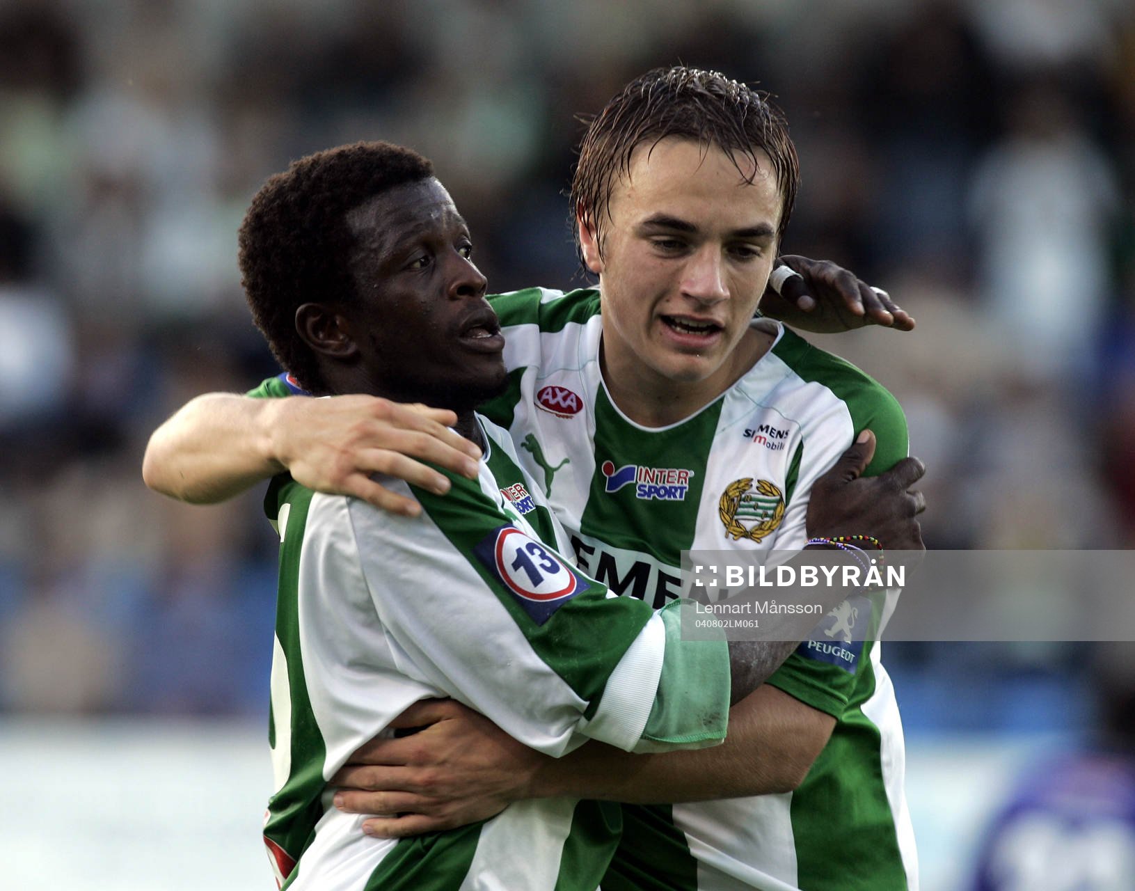 Aluspah Brewah och Petter Andersson, Hammarby (Jubel)