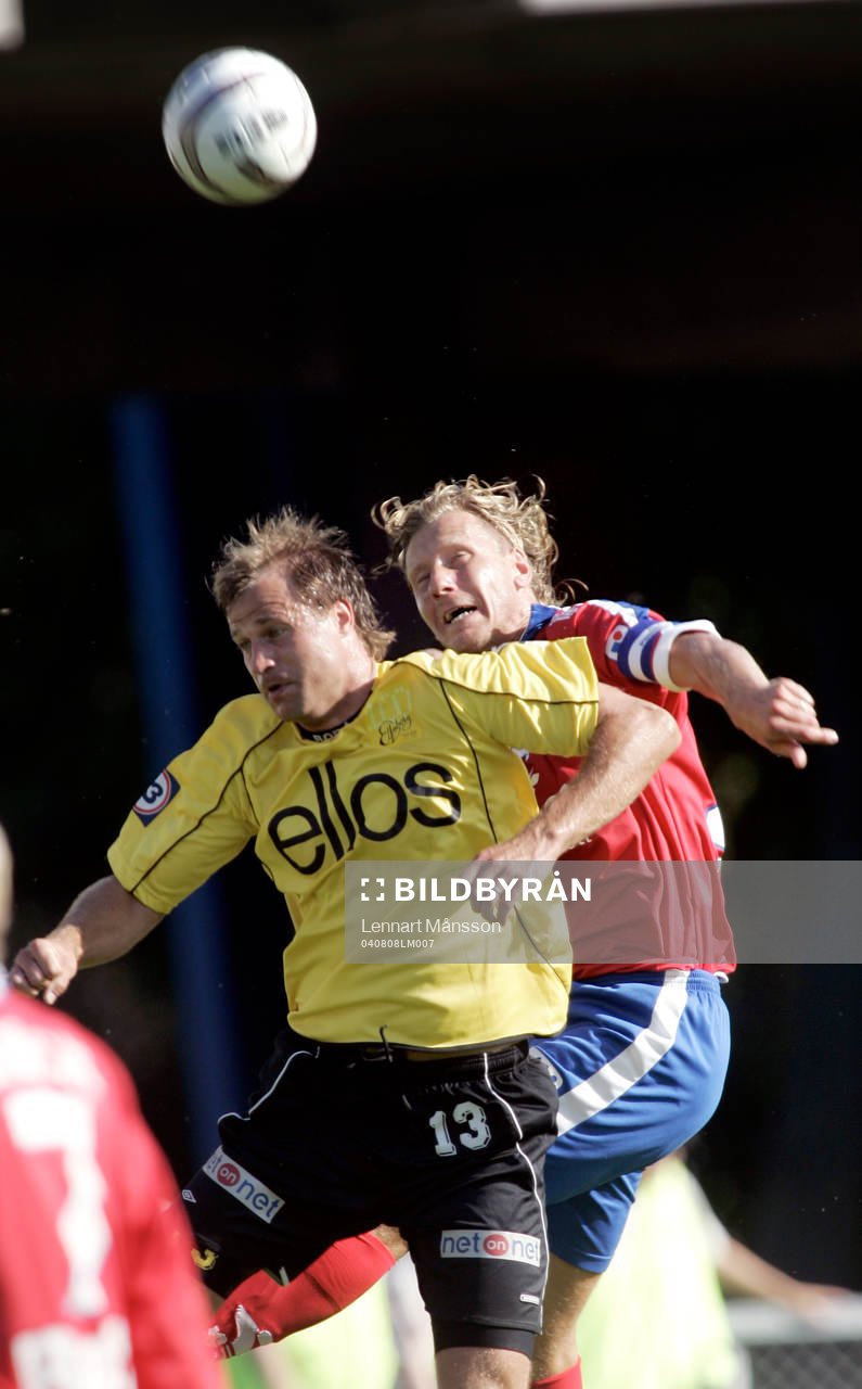 Hasse Berggren och Jesper Jansson, nickduell