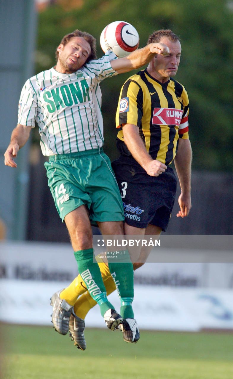 Peter Vougt och Markus Skogsvad i närkamp