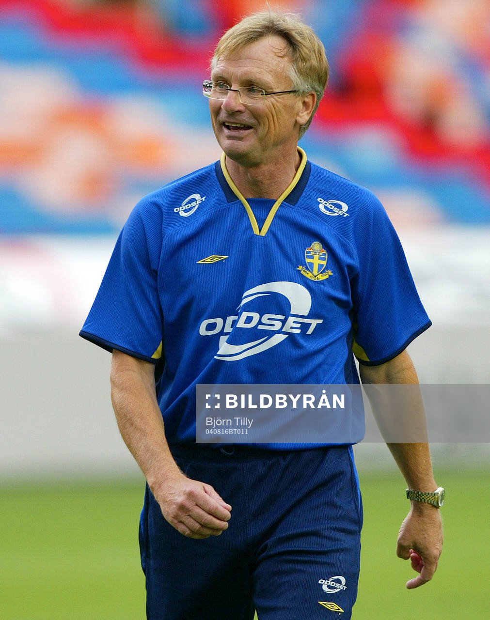 Roland Andersson, tränare Sverige gör sitt första pass