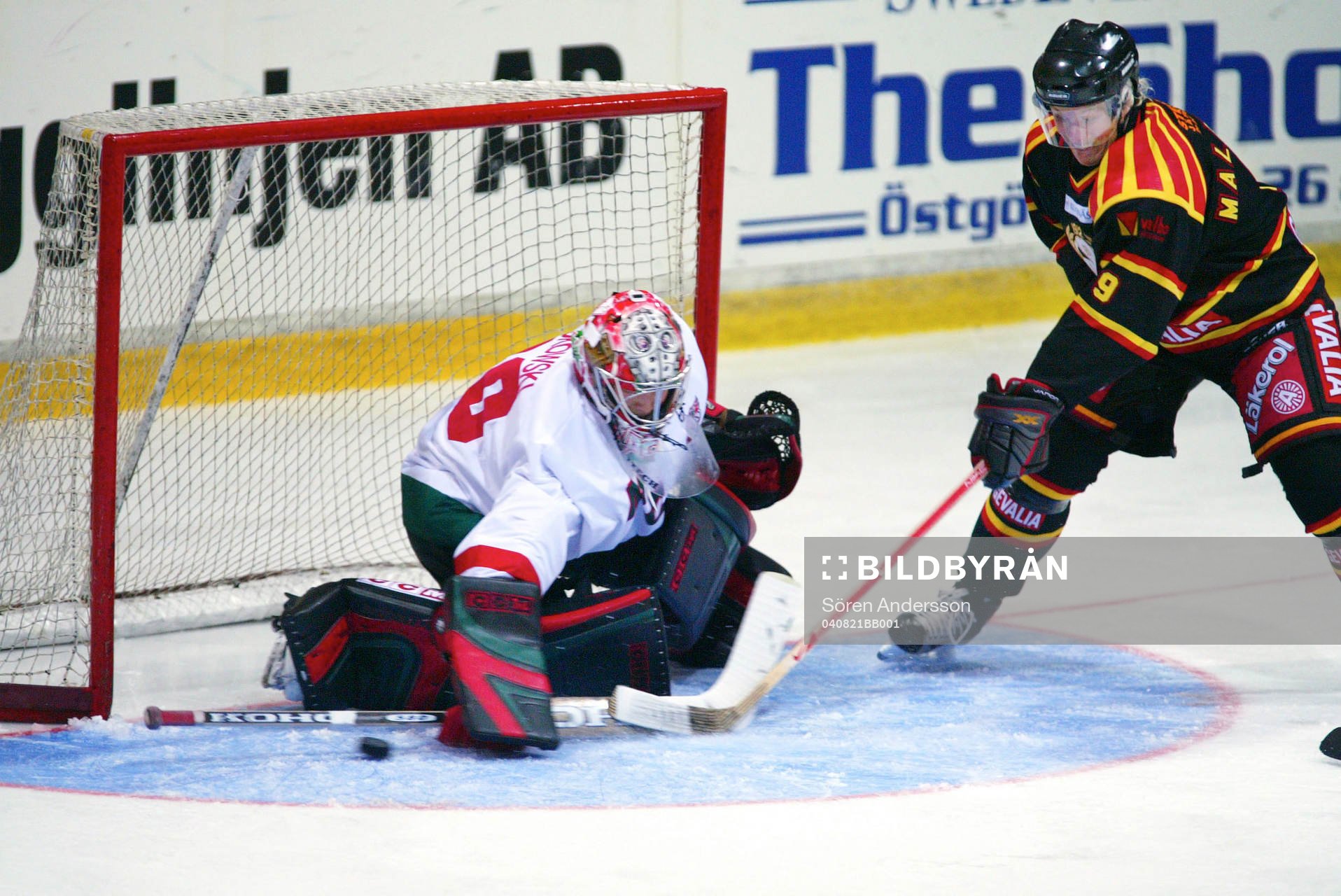 Henrik Malmström, Brynäs och Mikael Zajkowski, målvakt,