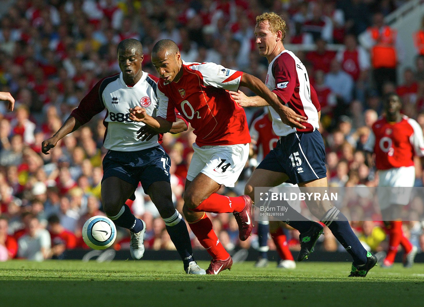 George Boateng, Ray Parlour, Middlesbrough och Thierry Henry, Arsenal.