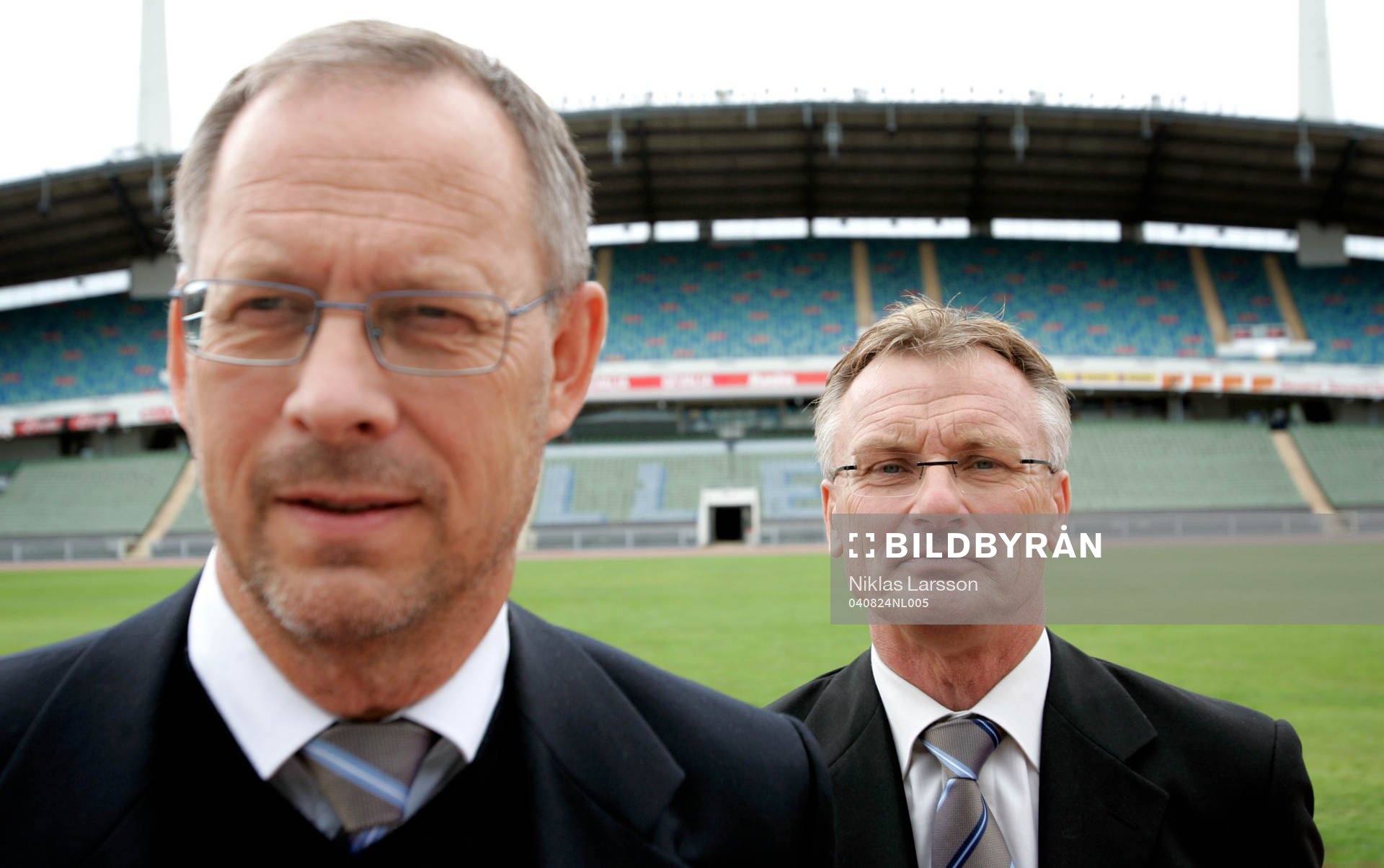 Sveriges tränare Lars Lagerbäck och Roland Andersson