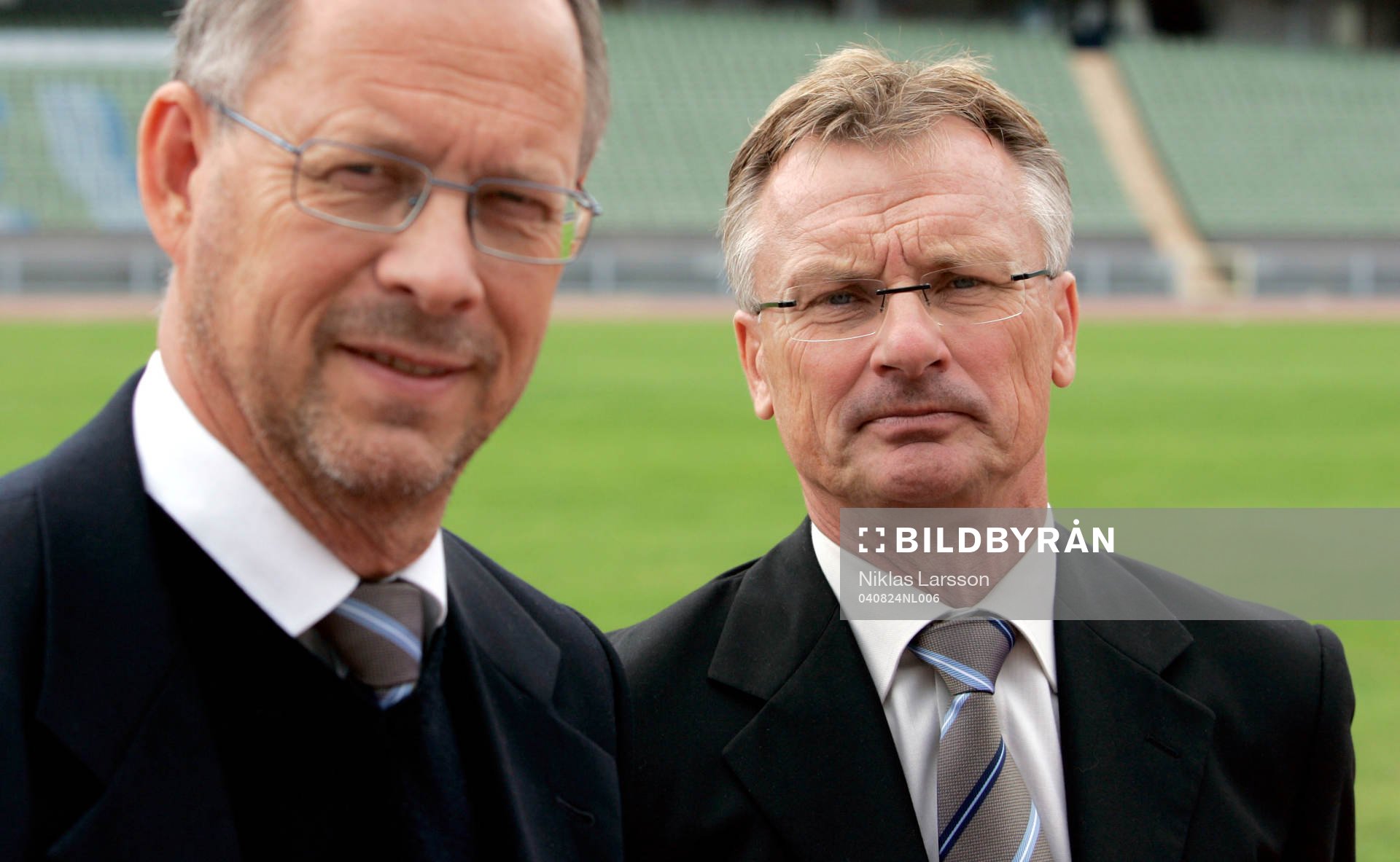 Sveriges tränare Lars Lagerbäck och Roland Andersson