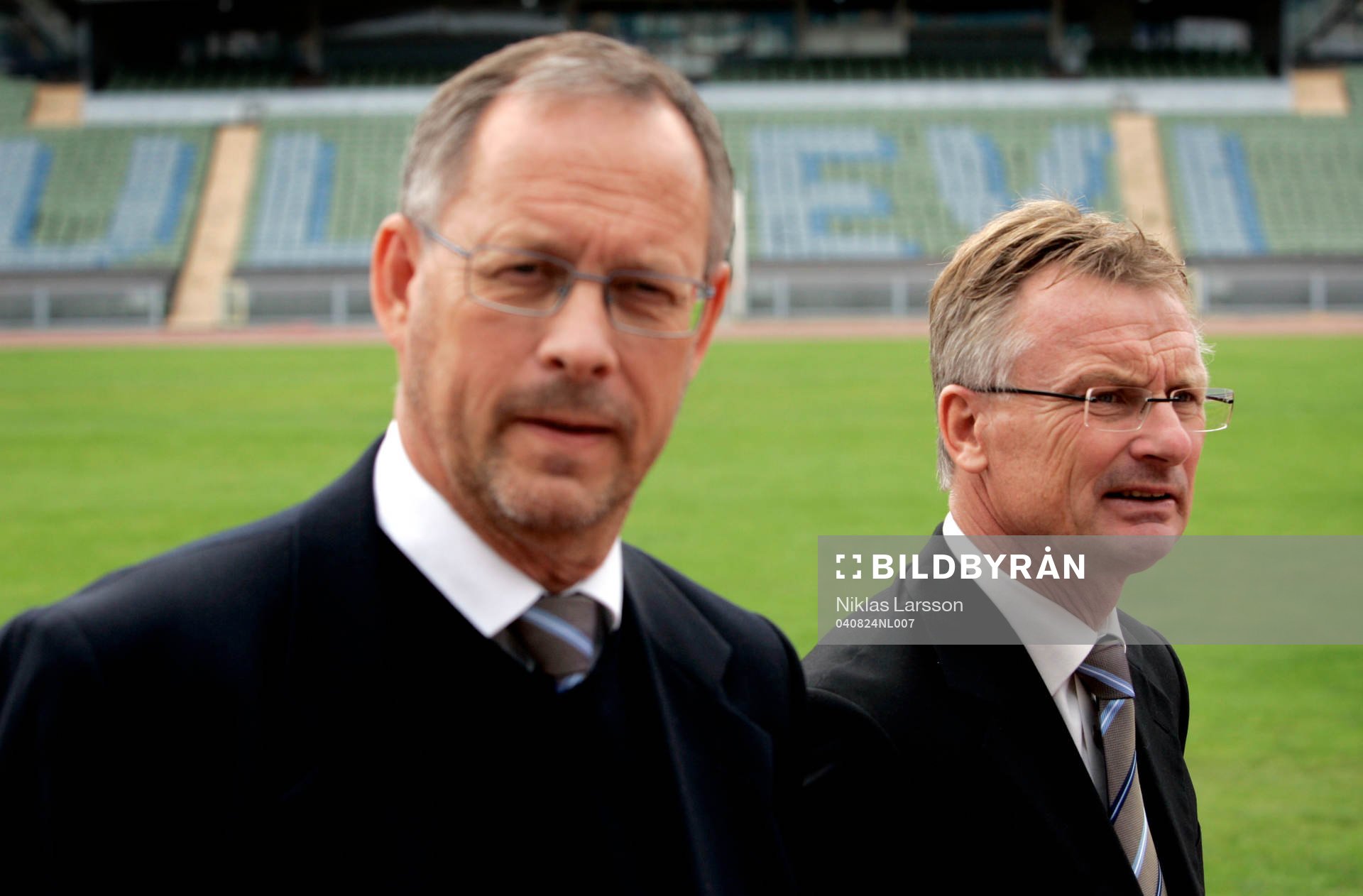 Sveriges tränare Lars Lagerbäck och Roland Andersson