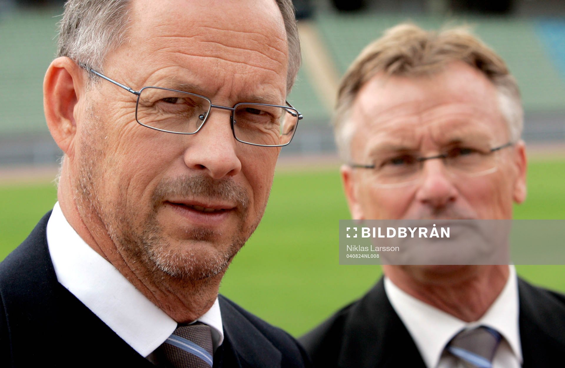 Sveriges tränare Lars Lagerbäck och Roland Andersson