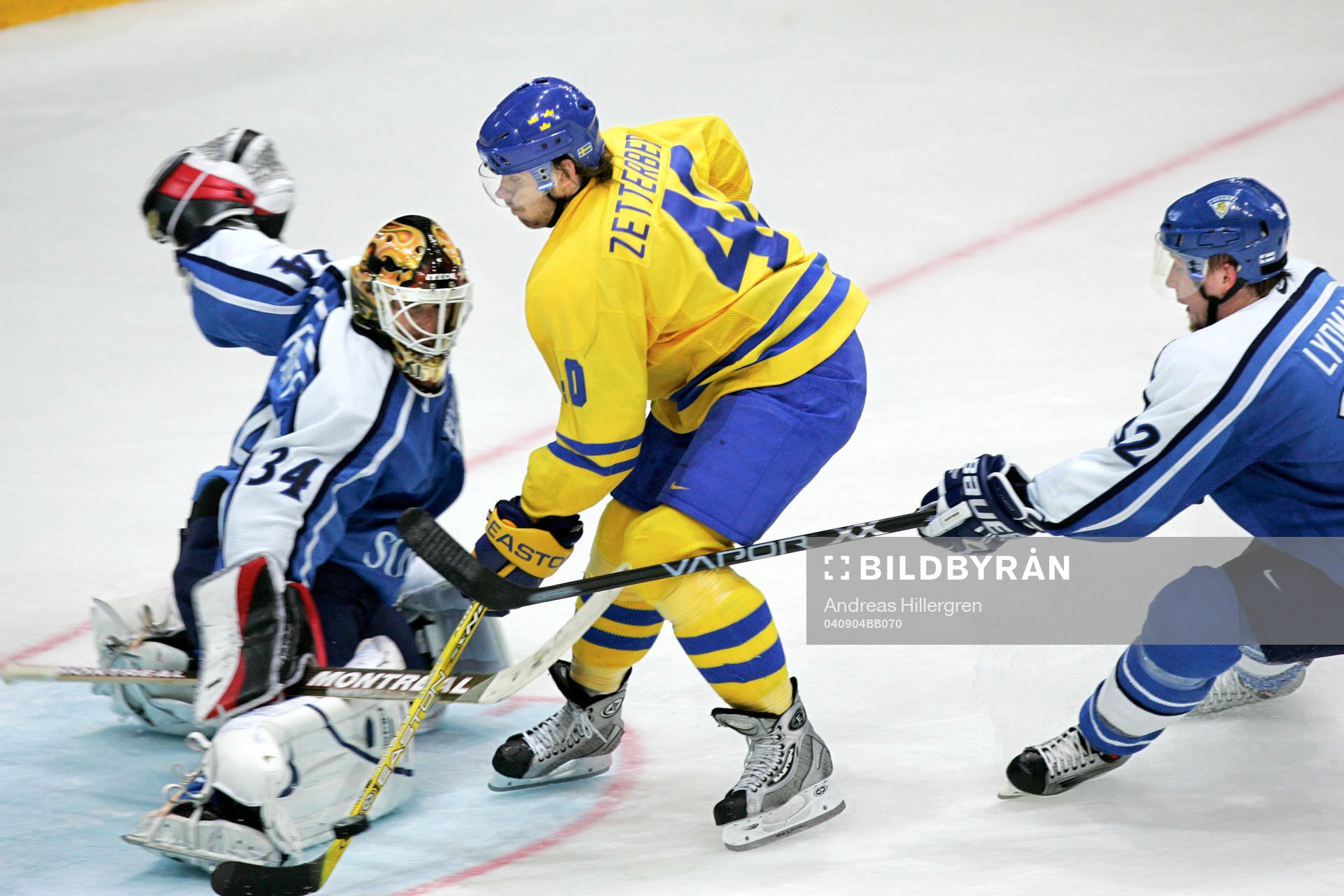 Henrik Zetterberg och Miikka Kiprusoff, målvakt