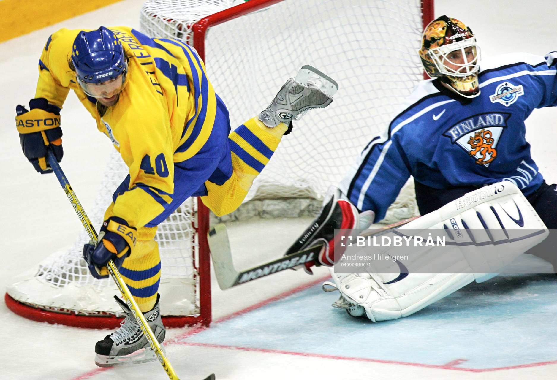 Henrik Zetterberg och Miikka Kiprusoff, målvakt