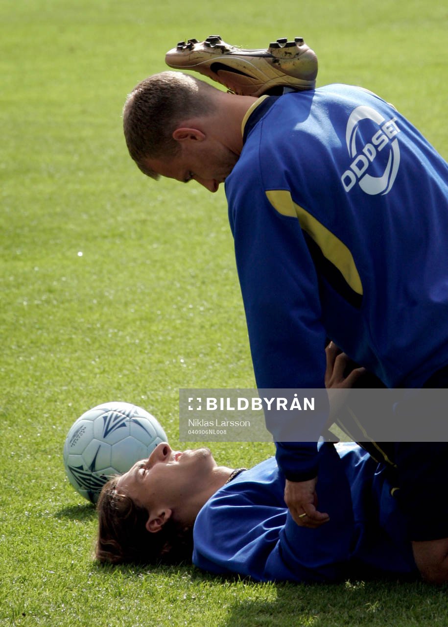Zlatan Ibrahimovic får massage