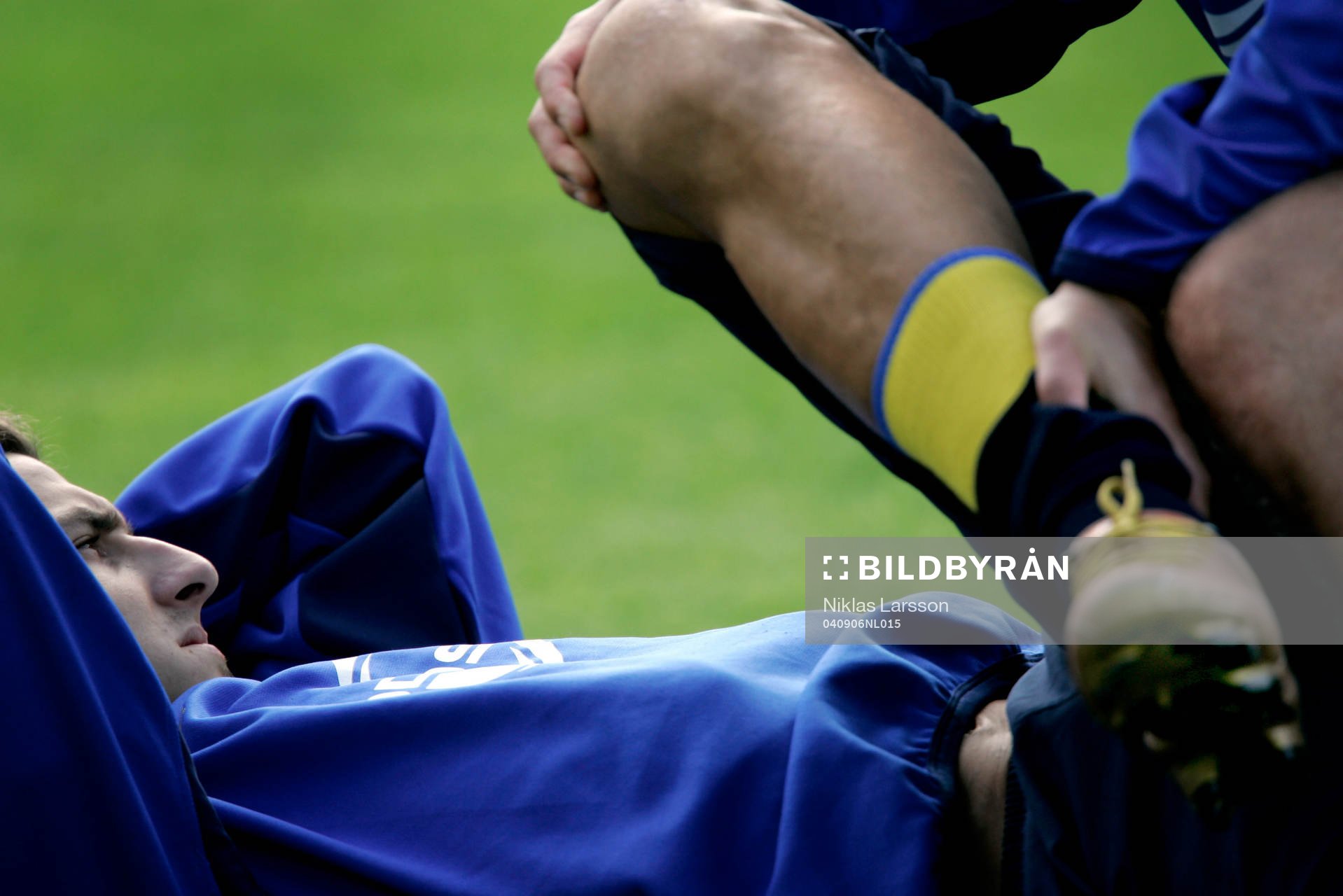 Zlatan Ibrahimovic får massage