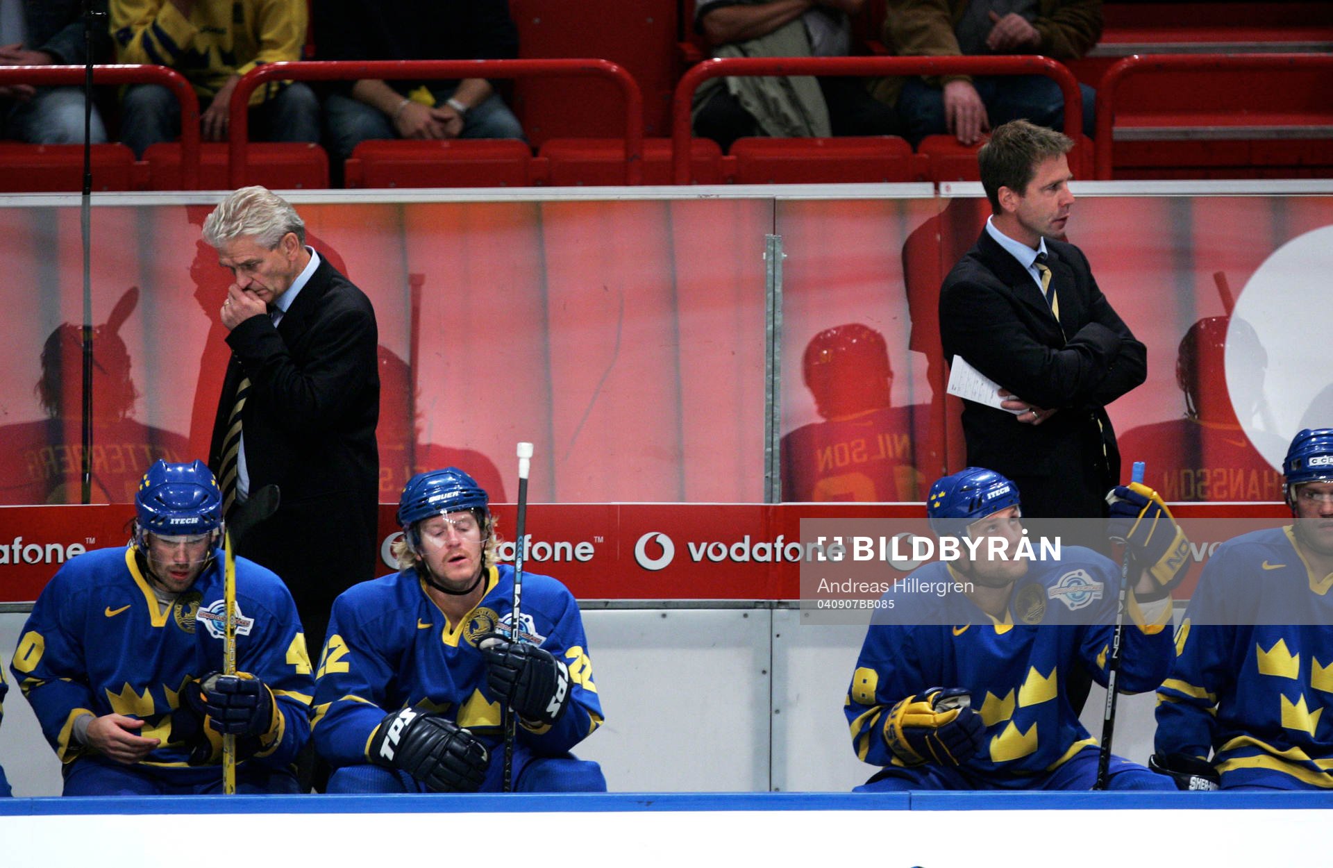 Hardy Nilsson och Ulf Dahlén, förbundskapten Sverige är
