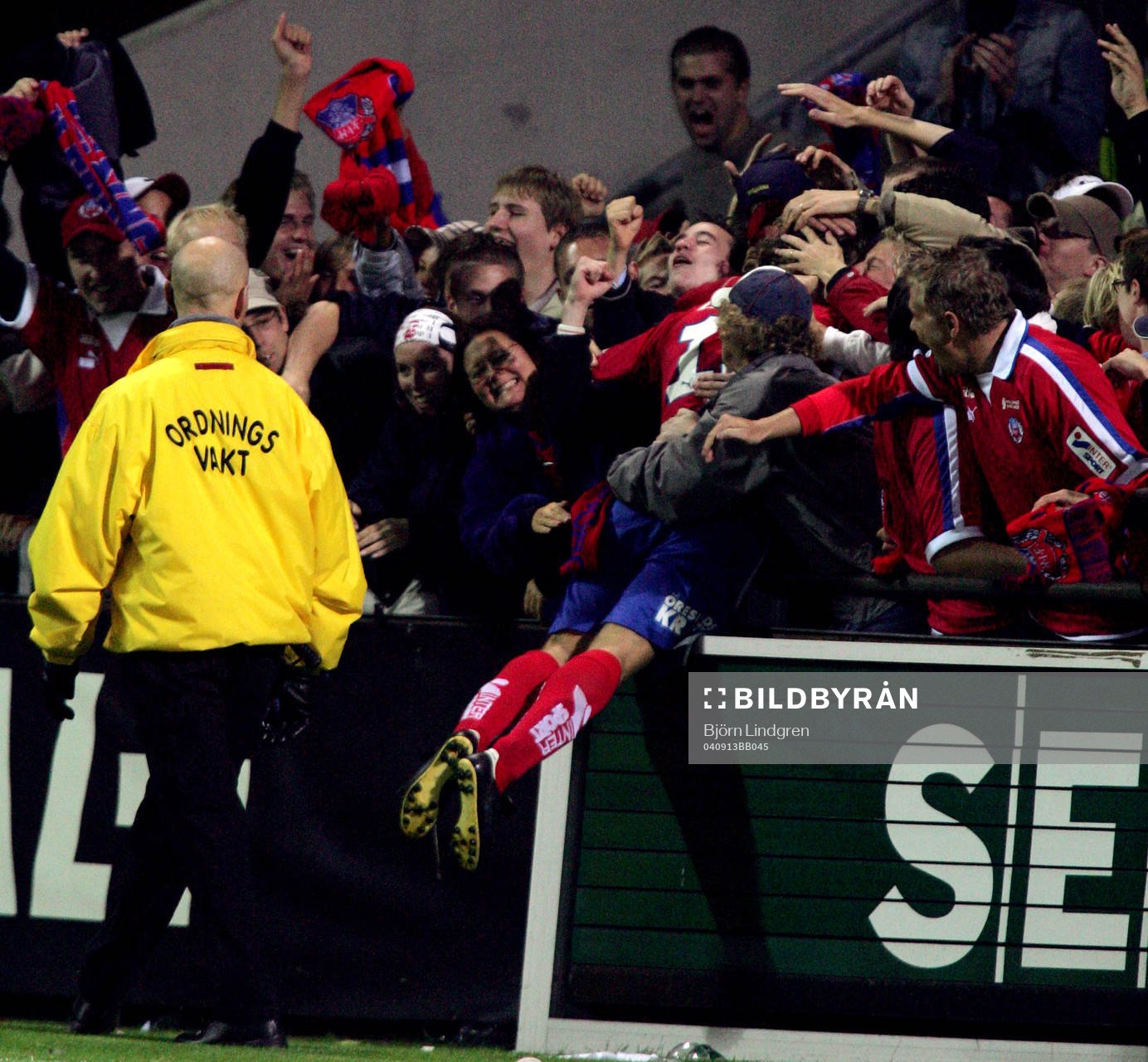 Peter Graulund, Helsingborg hoppar ut bland fansen