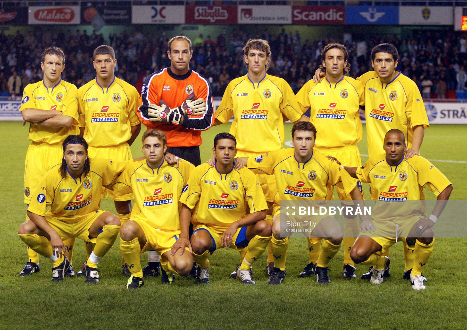 Villareals startelva. Lagbild