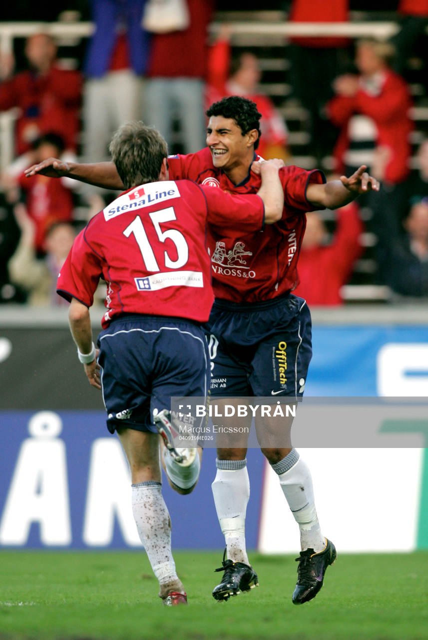 Ailton José Almeida och Johan Gudmundsson, Örgryte jubel