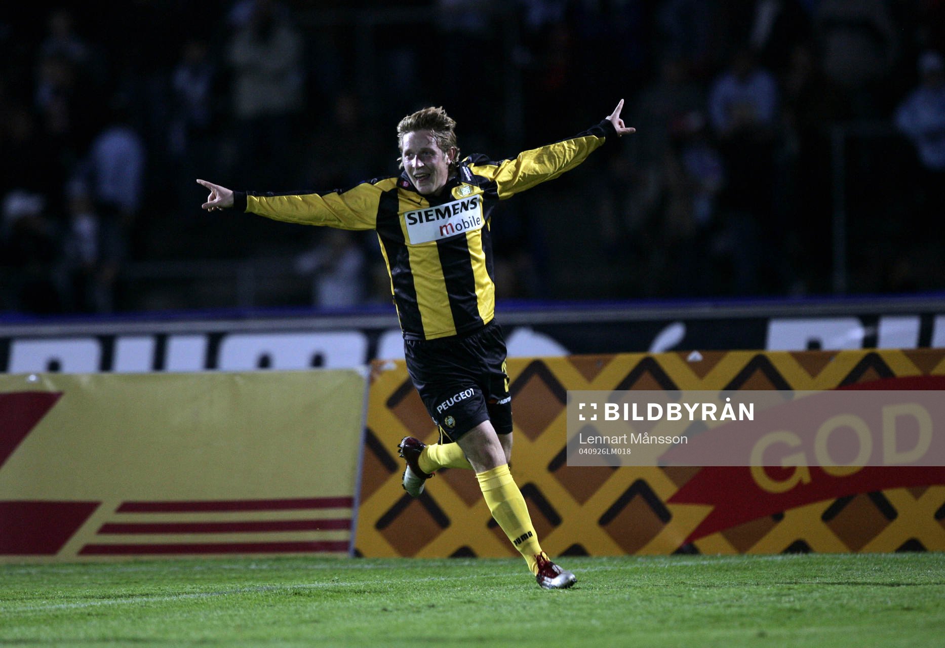 Fotboll, Allsvenskan, Malmö - Hammarby: Haris Laitinen, Hammarby (Jubel)