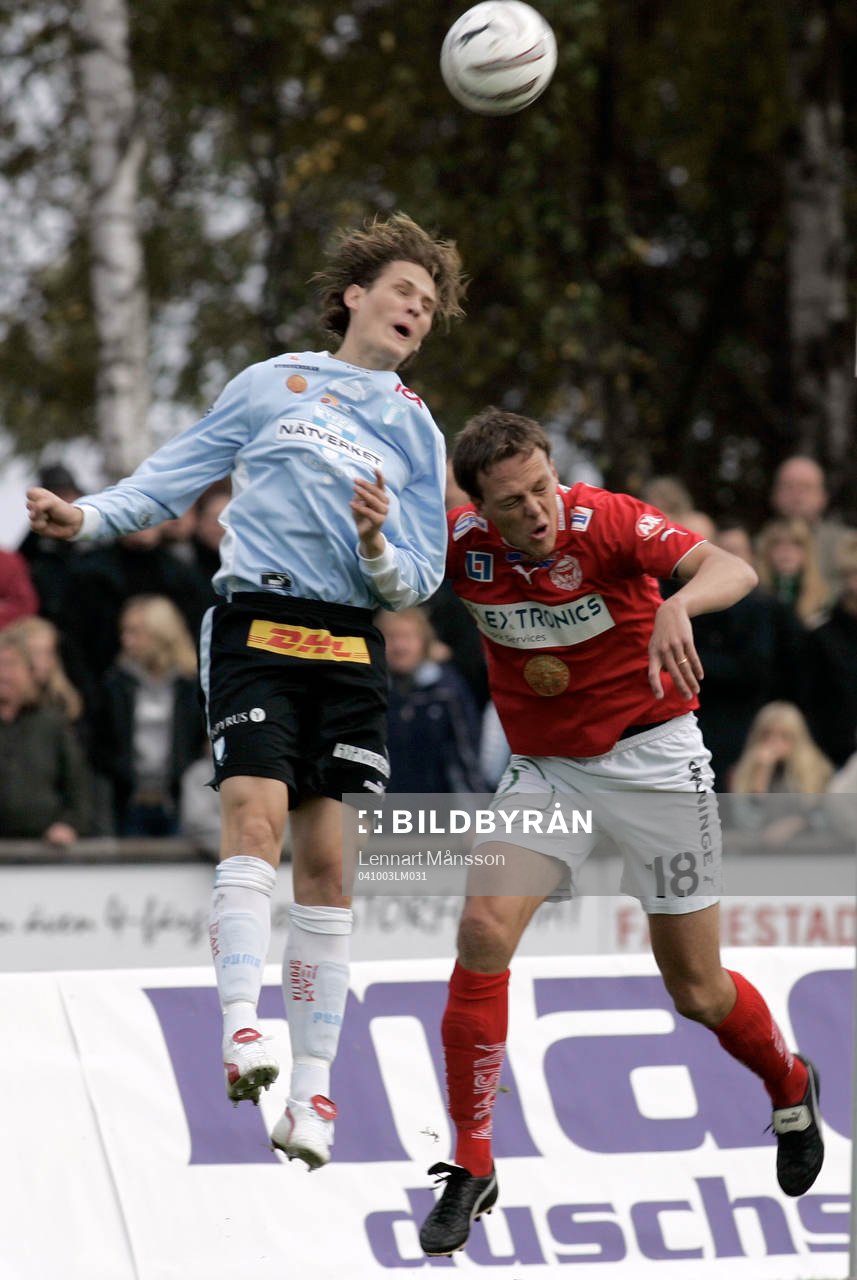 Jon Jönsson och Svante Samuelsson nickduellerar