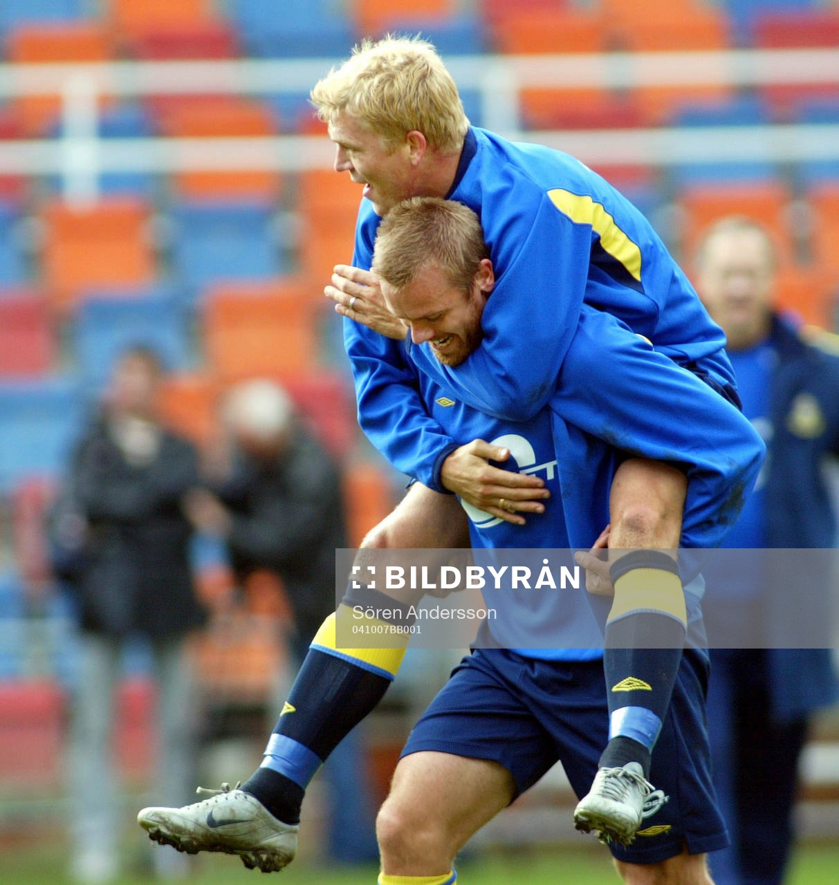 Olof Mellberg och Marcus Allbäck, Sverige